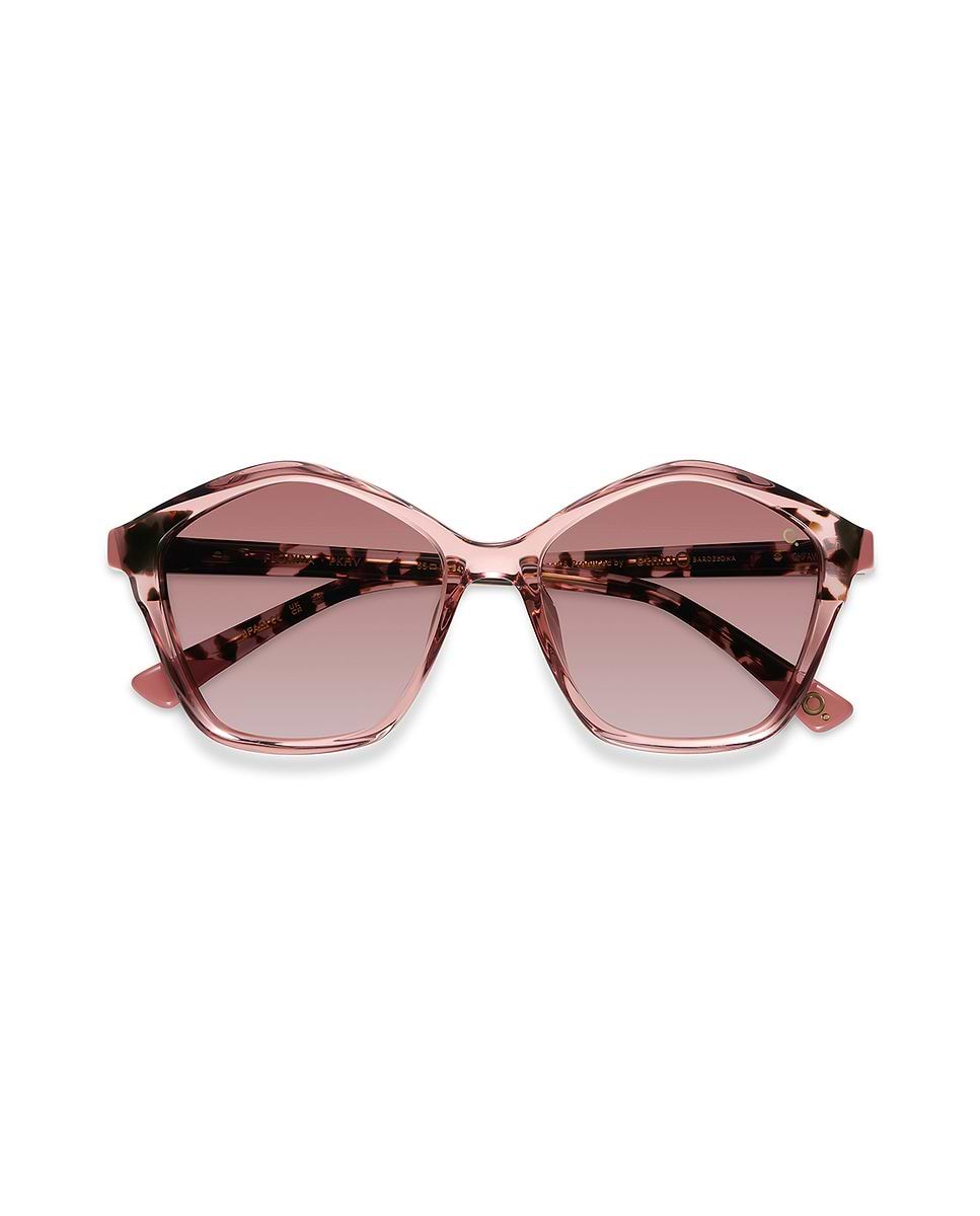 Imagen 1 de Gafas de sol florida mujer hexagonal en acetato natural con lente mineral fotocromática - Etnia Barcelona - Rosa Rosa