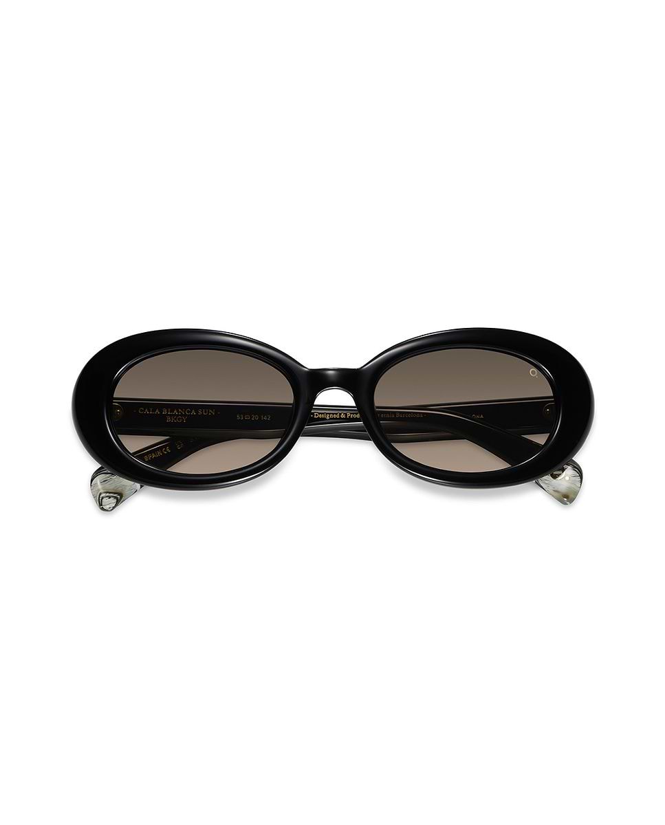 Imagen 1 de Gafas de sol cala blanca sun mujer ovalada en acetato natural con lente mineral fotocromática - Etnia Barcelona - Negro Negro