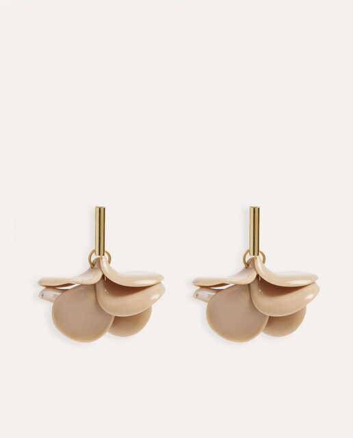 Imagen 0 de Pendientes de mujer de barra con motivos de pétalos