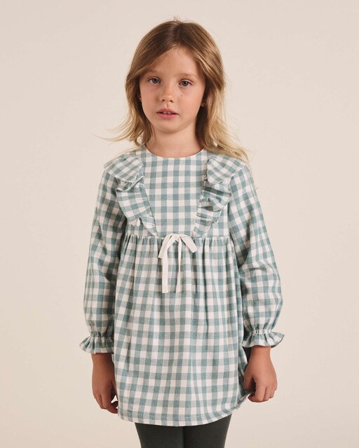 Gocco Vestito Quadro Vichy Per Bambine E Ragazze - Autunno Inverno