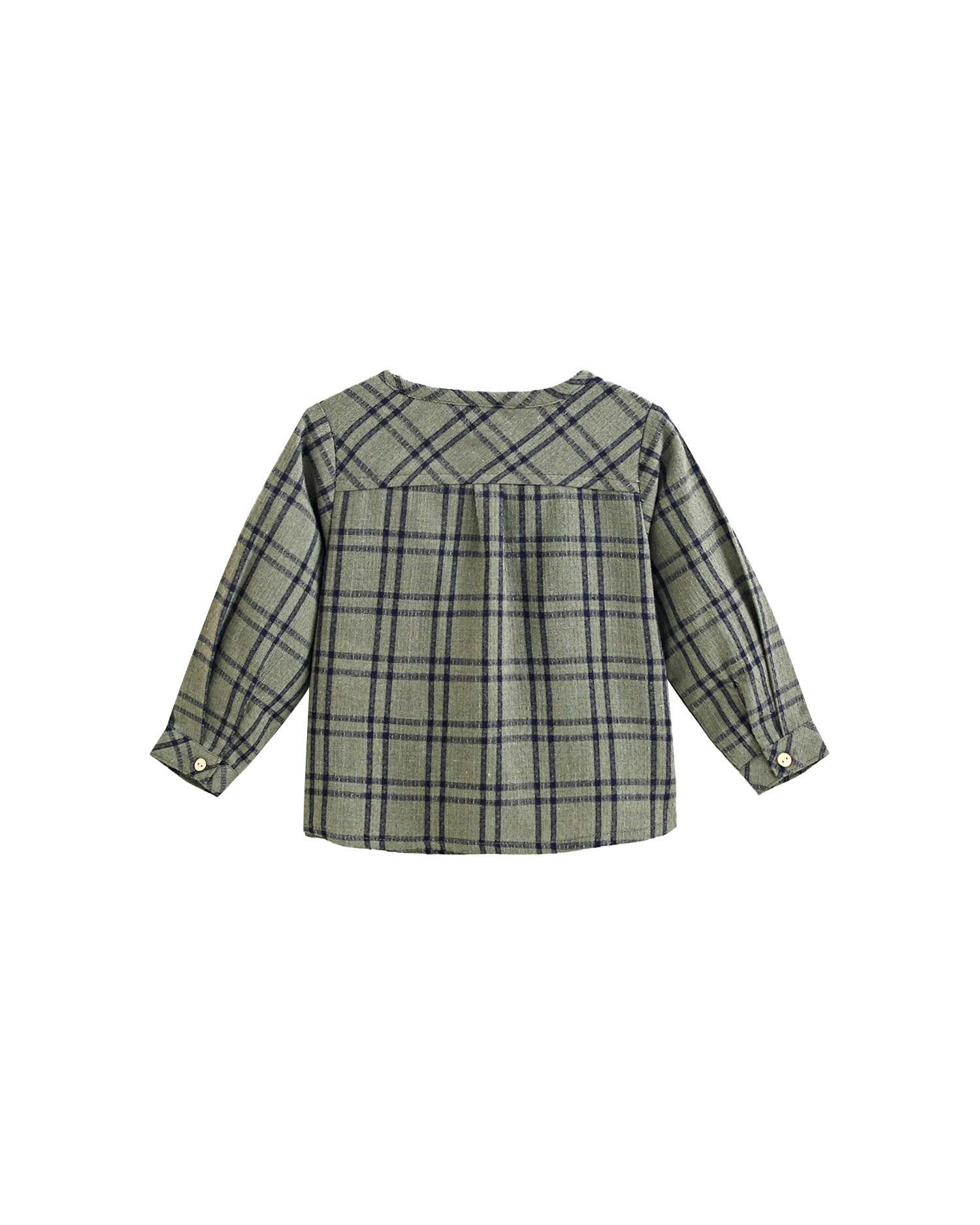 Camisa manga larga de bebé con cuadros - Dadati - Verde Verde-2