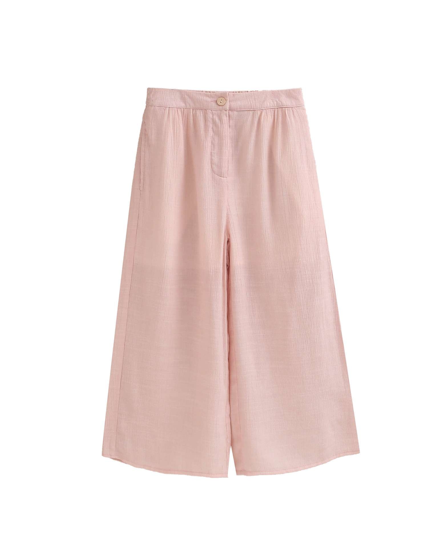 Pantalón de niña fluido rosa