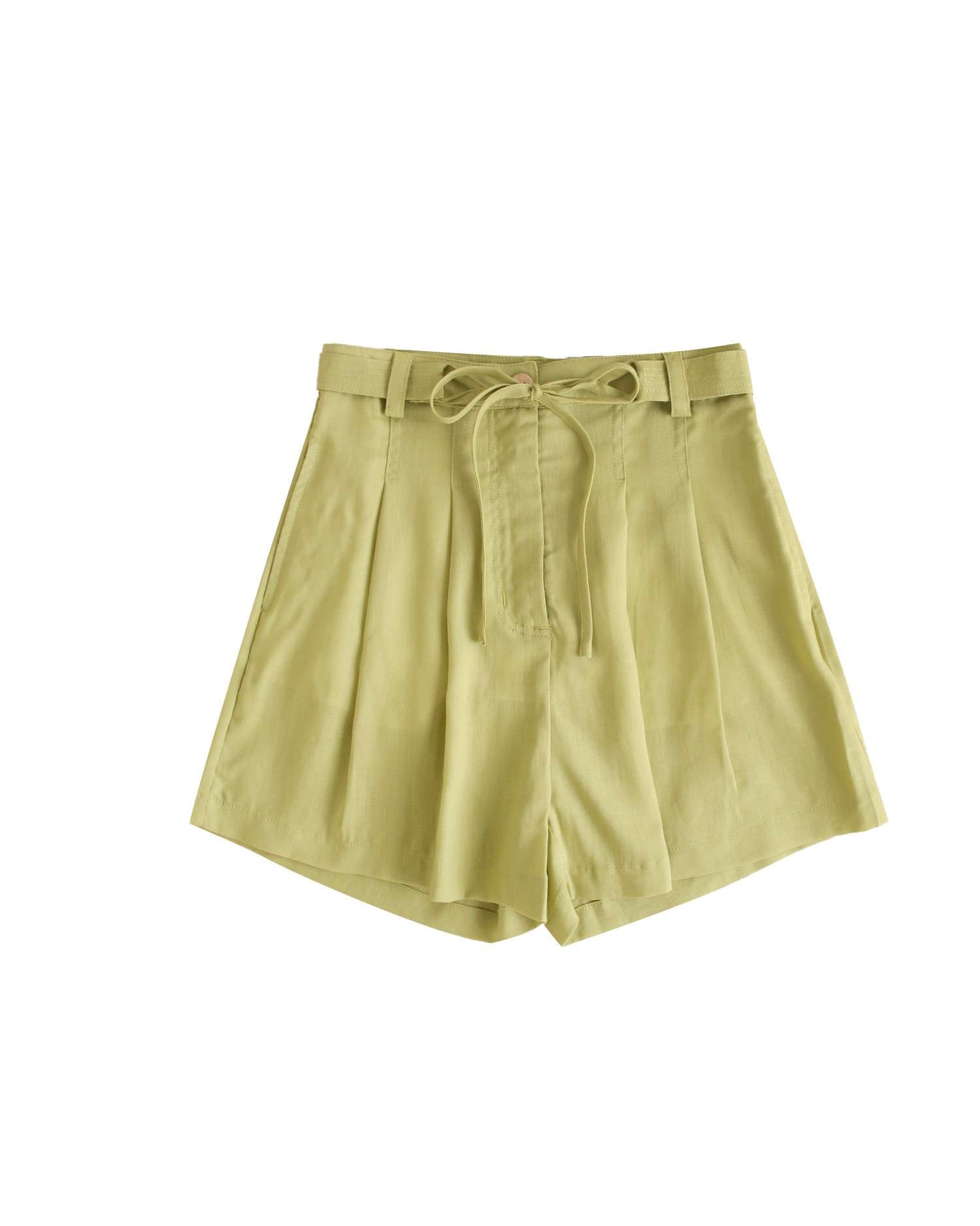 Short de niña con cordón a tono - Dadati - Verde claro / Pistacho Verde claro / Pistacho-1