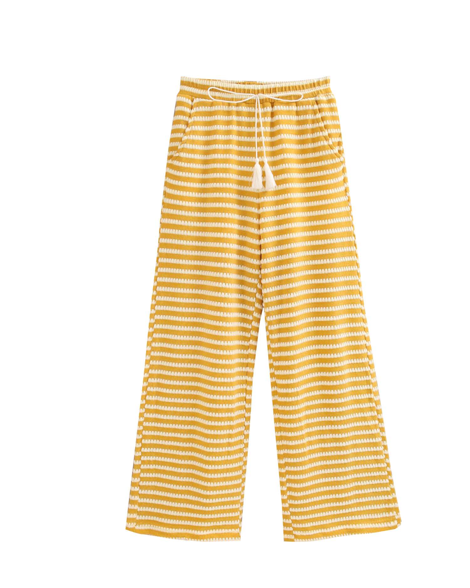 Pantalón de niña de rayas - Dadati - Amarillo Amarillo-5