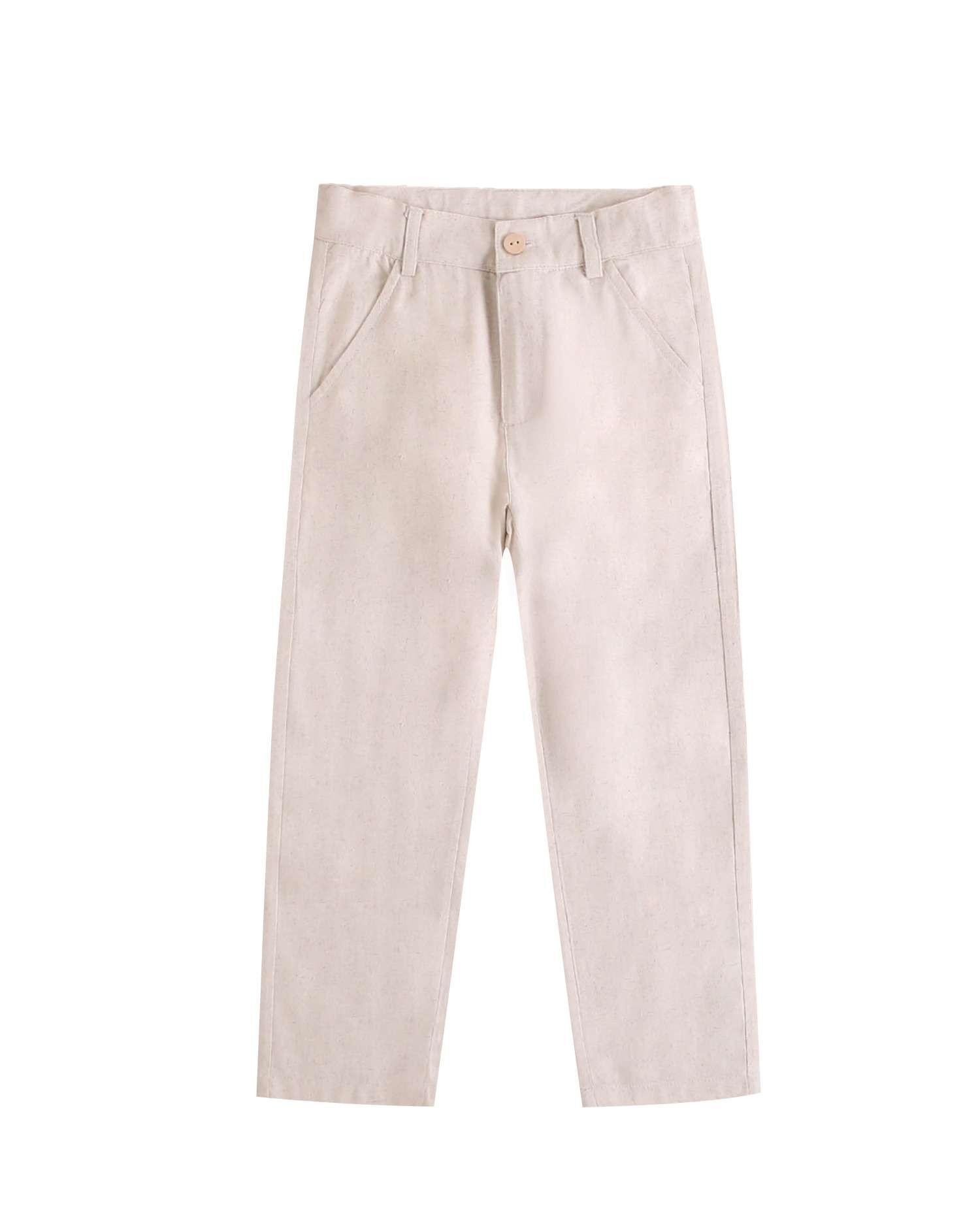 Imagen 0 de Pantalón de niño de lino Natural