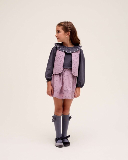 Imagen 0 de Falda corta de niña con estampado de estrellas