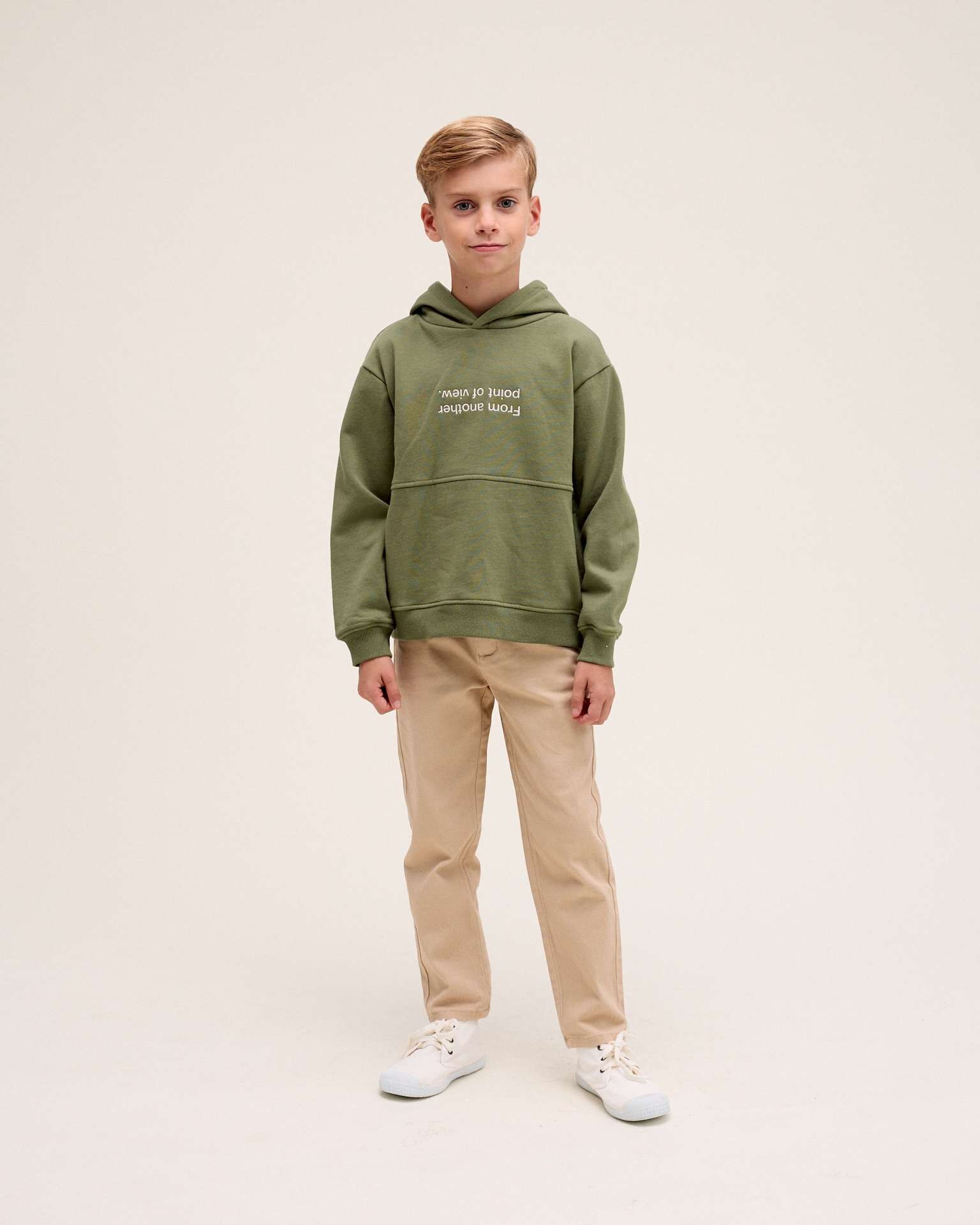 Sudadera de niño con capucha y frase - Dadati - Verde Verde-1