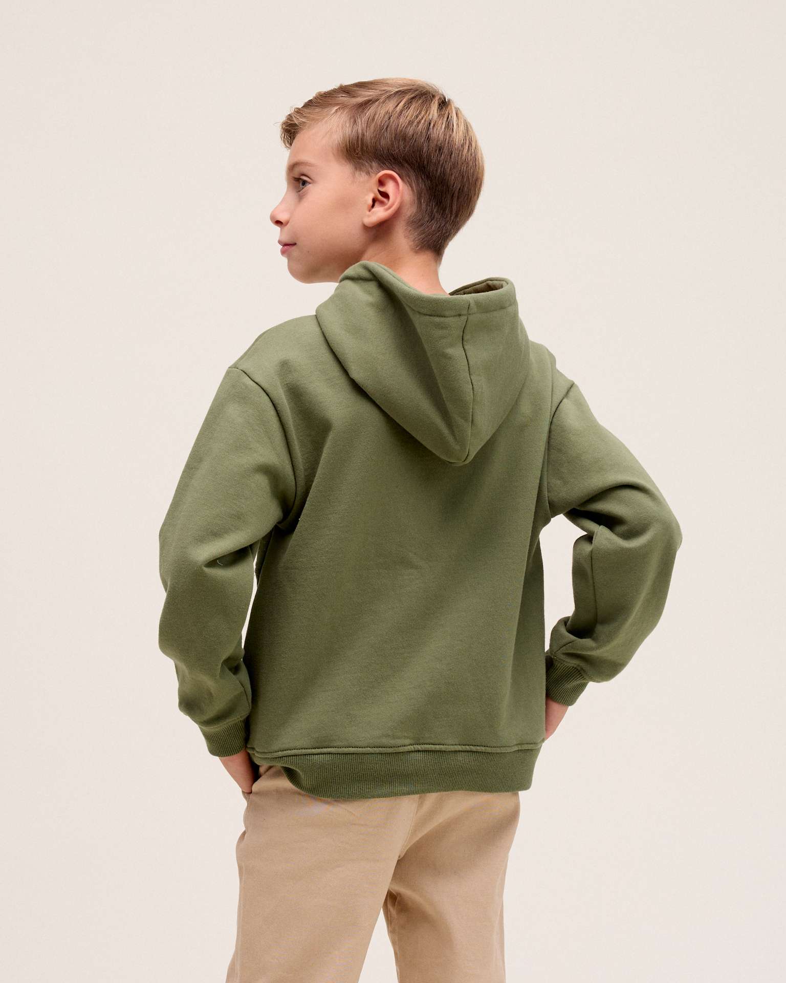 Sudadera de niño con capucha y frase - Dadati - Verde Verde-2