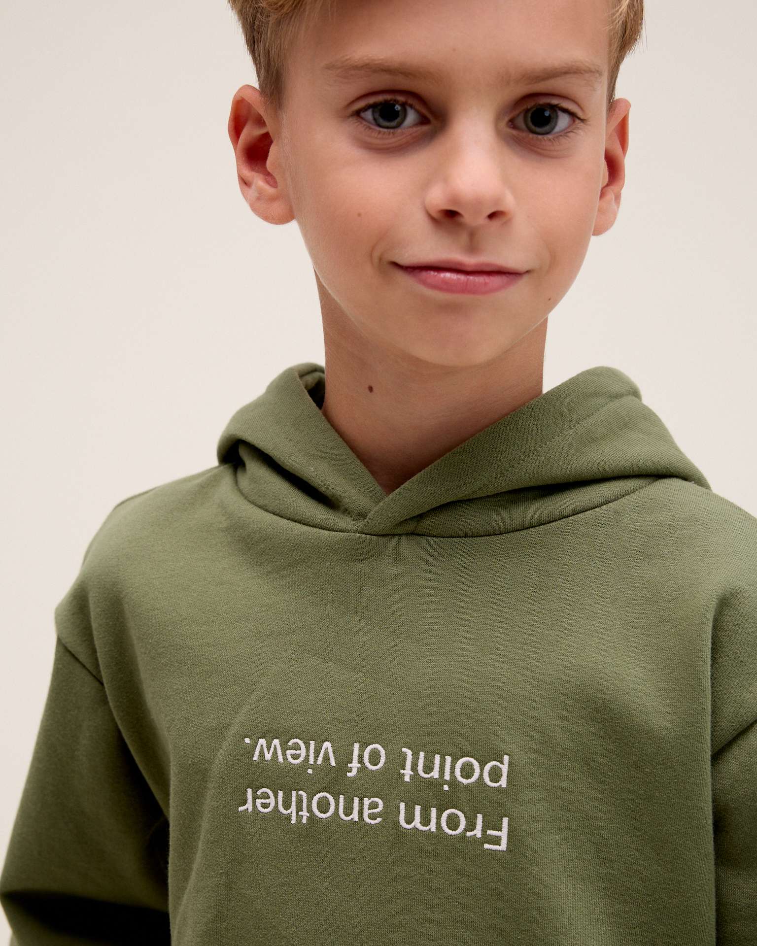 Sudadera de niño con capucha y frase - Dadati - Verde Verde-3