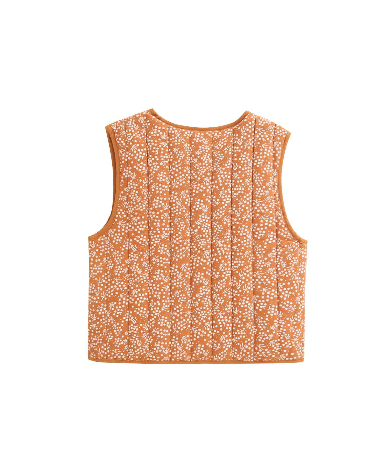 Chaleco de niña con estampado floral - Dadati - Naranja Naranja-4
