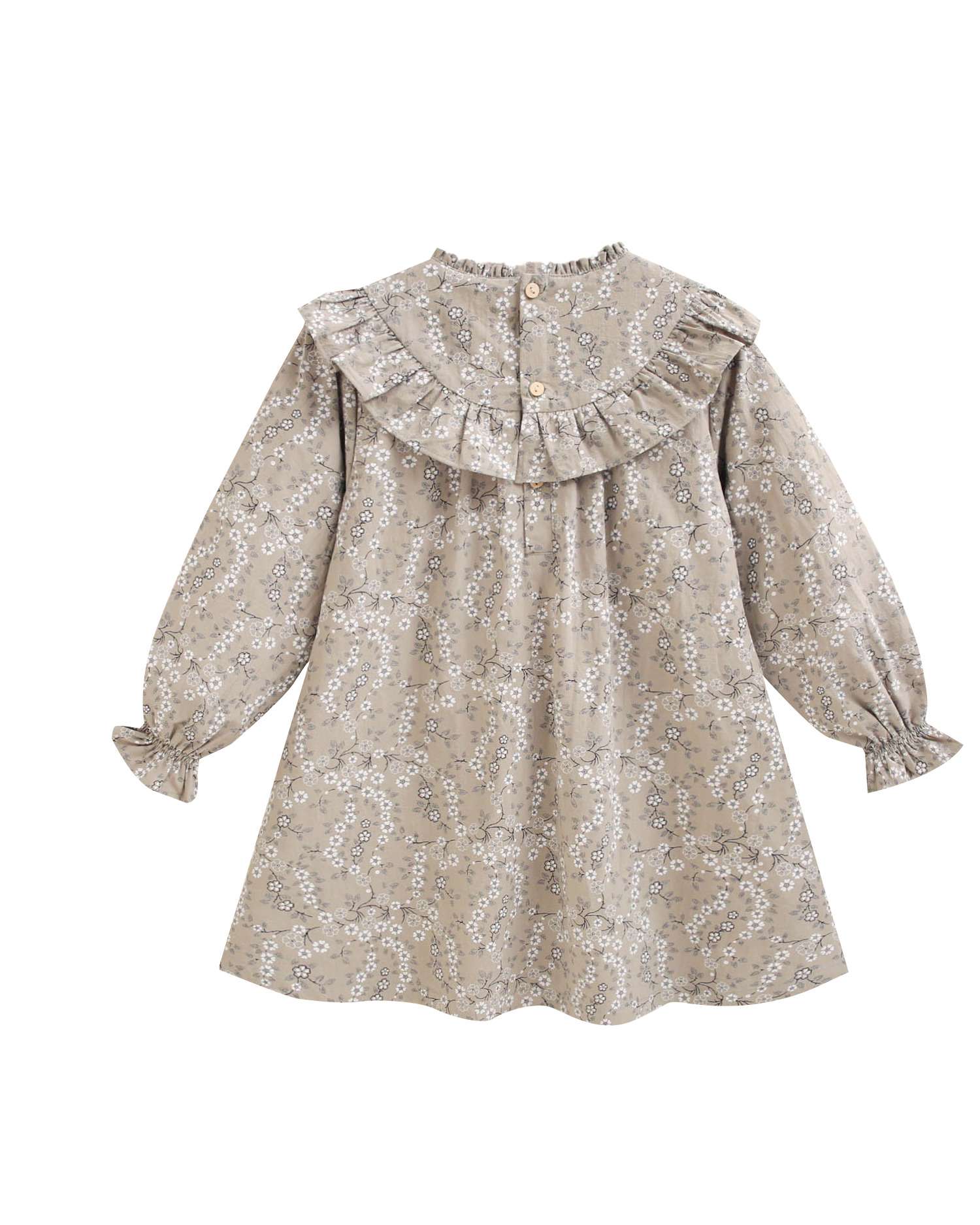 Imagen 5 de Vestido de niña de flores y volante en el cuello - Dadati - Multicolor Multicolor