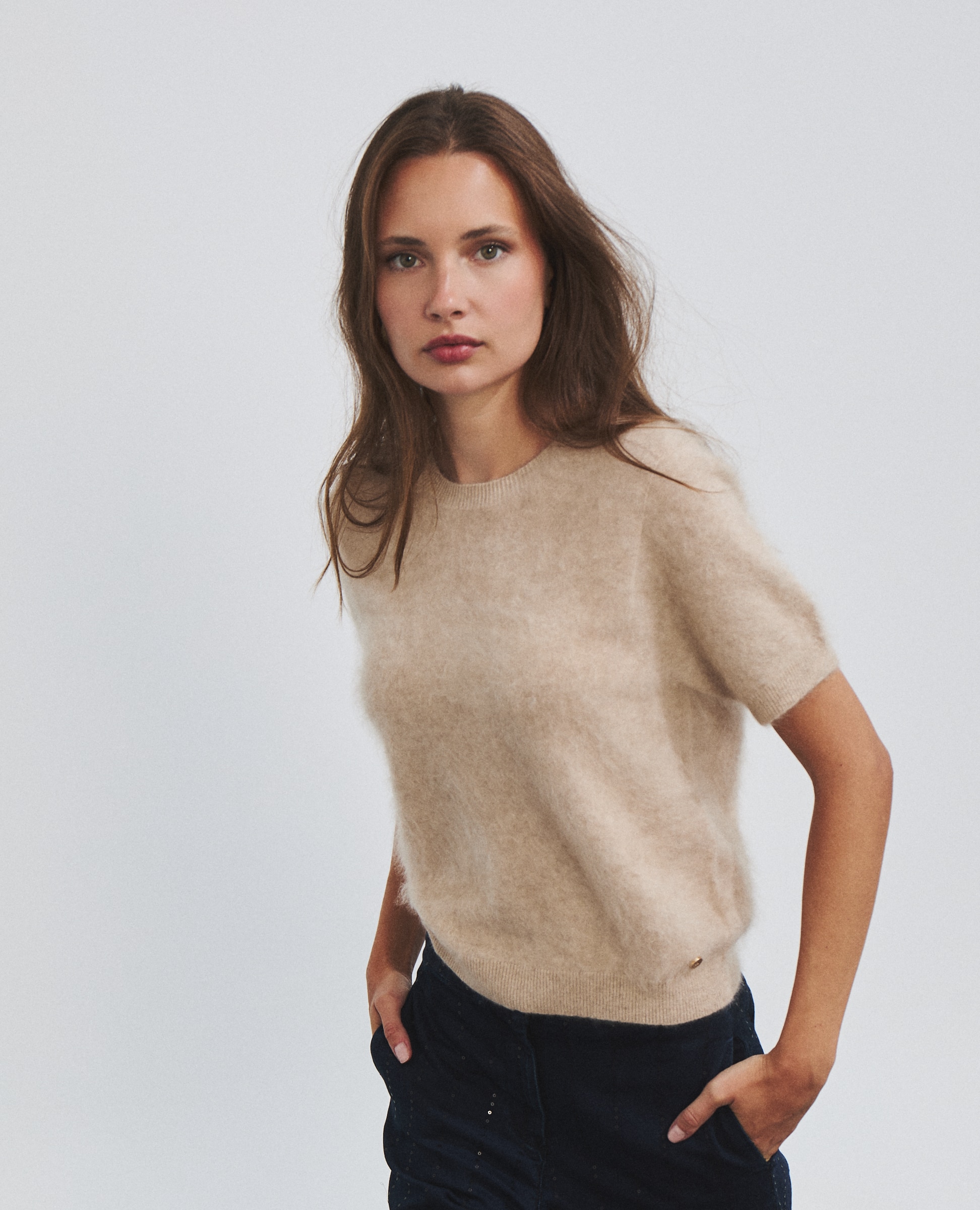Jersey de mujer 100% cashmere - Hannibal Laguna Collection - Beige Beige-1