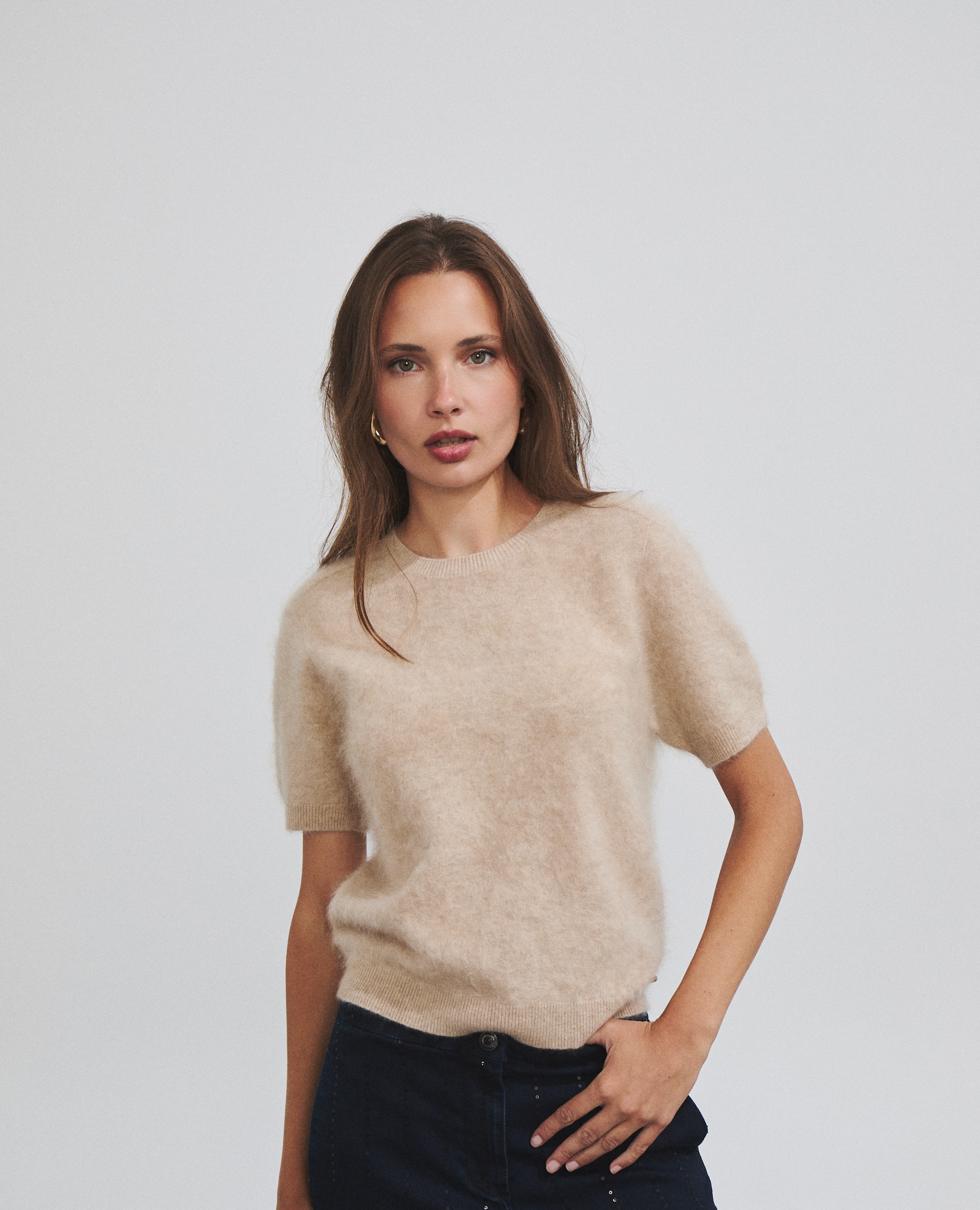 Jersey de mujer 100% cashmere - Hannibal Laguna Collection - Beige Beige-3