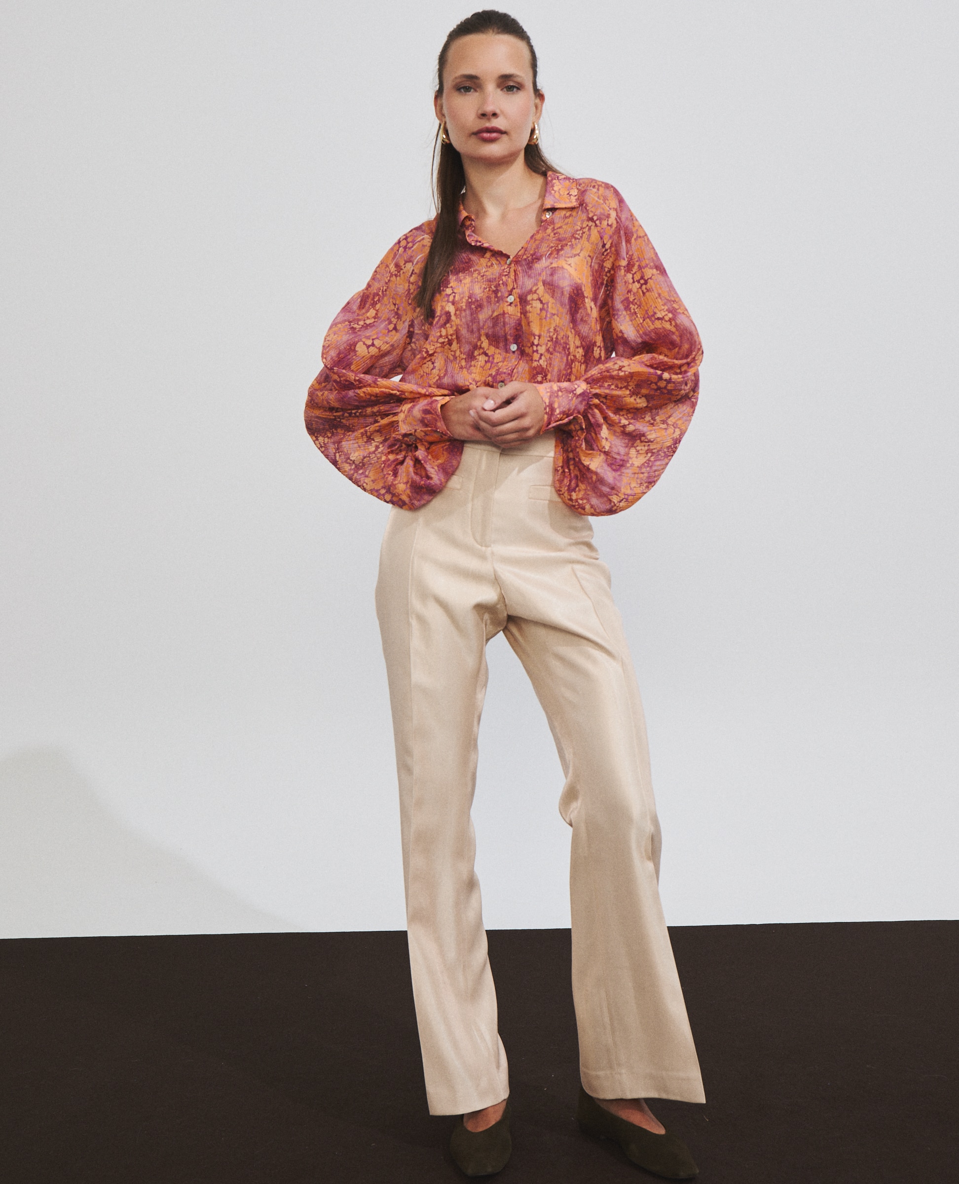Camisa de mujer con estampado abstracto - Hannibal Laguna Collection - Multicolor Multicolor-1