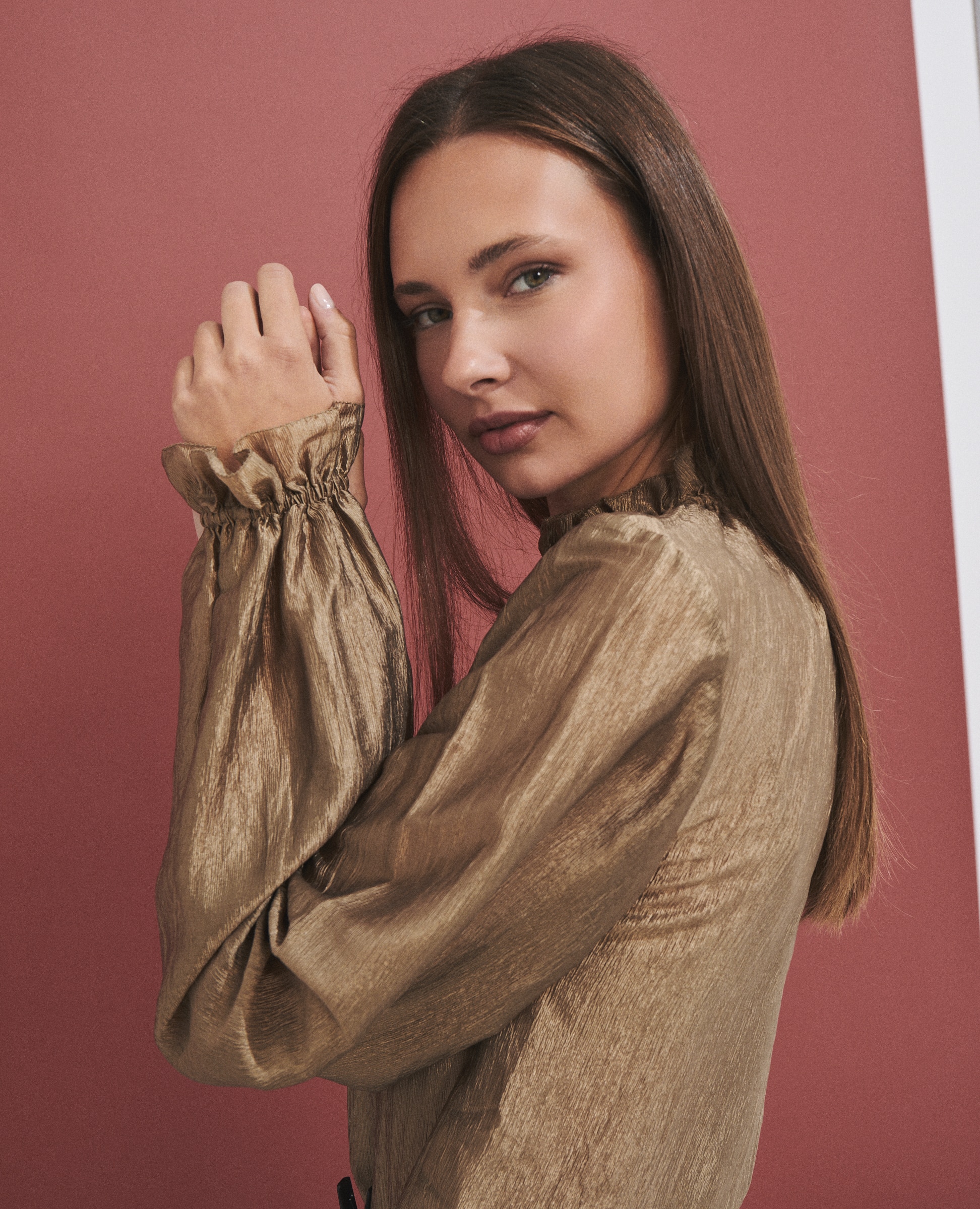 Blusa de mujer con tejido texturizado - Hannibal Laguna Collection - Oro Oro-4