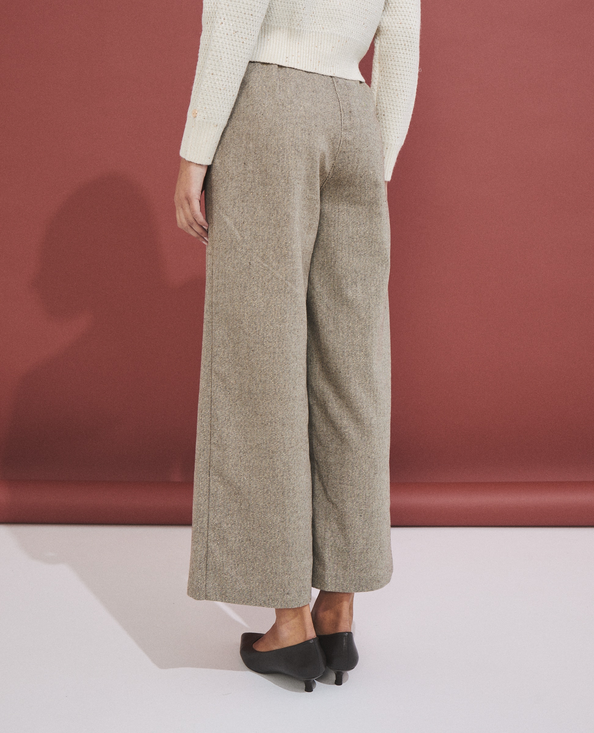 Pantalón de mujer ancho con bolsillos - Hannibal Laguna Collection - Natural Natural-3