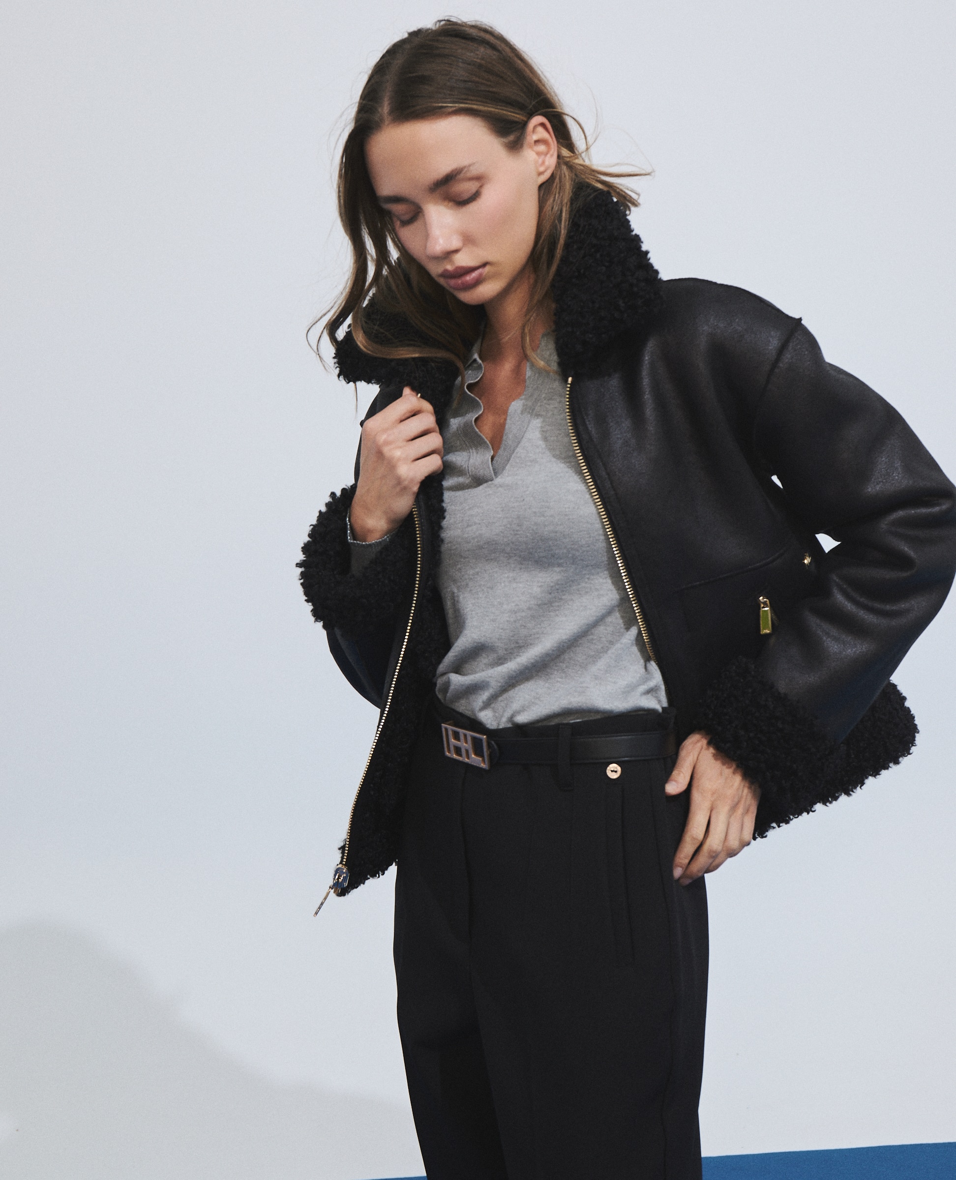 Pantalón de mujer de corte slim - Hannibal Laguna Collection - Negro Negro-2