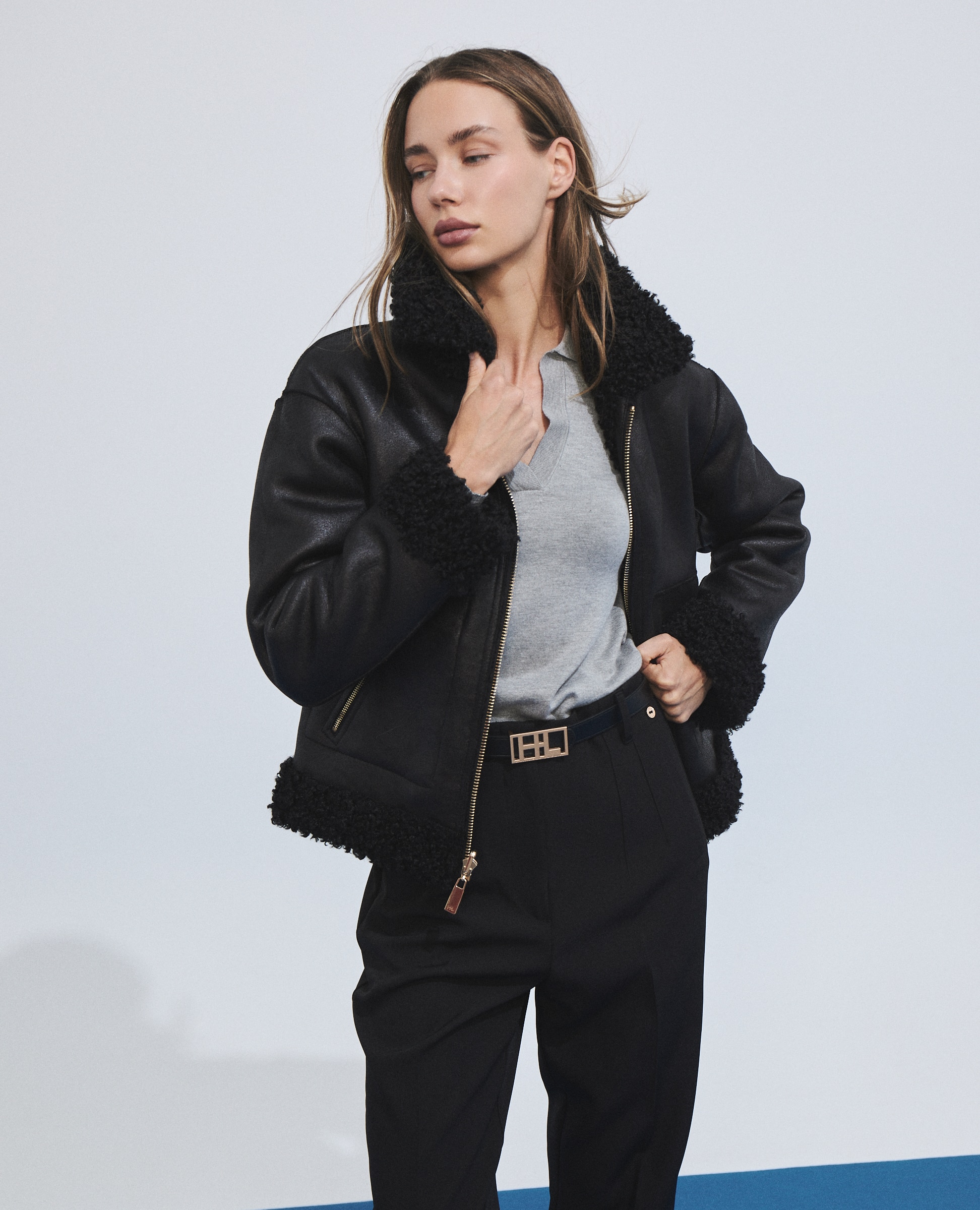 Pantalón de mujer de corte slim - Hannibal Laguna Collection - Negro Negro-3