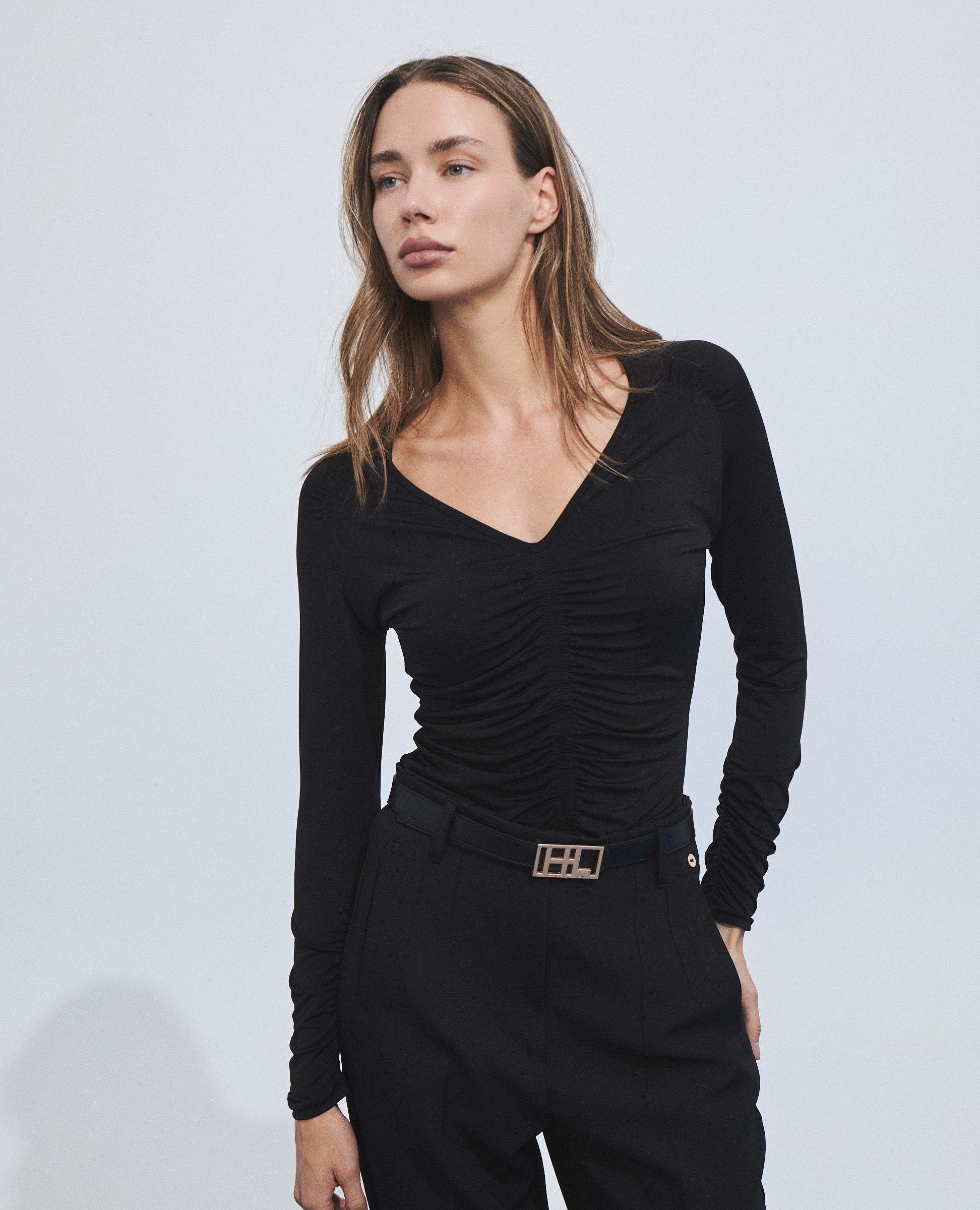 Camiseta de mujer de manga larga - Hannibal Laguna Collection - Negro Negro-1
