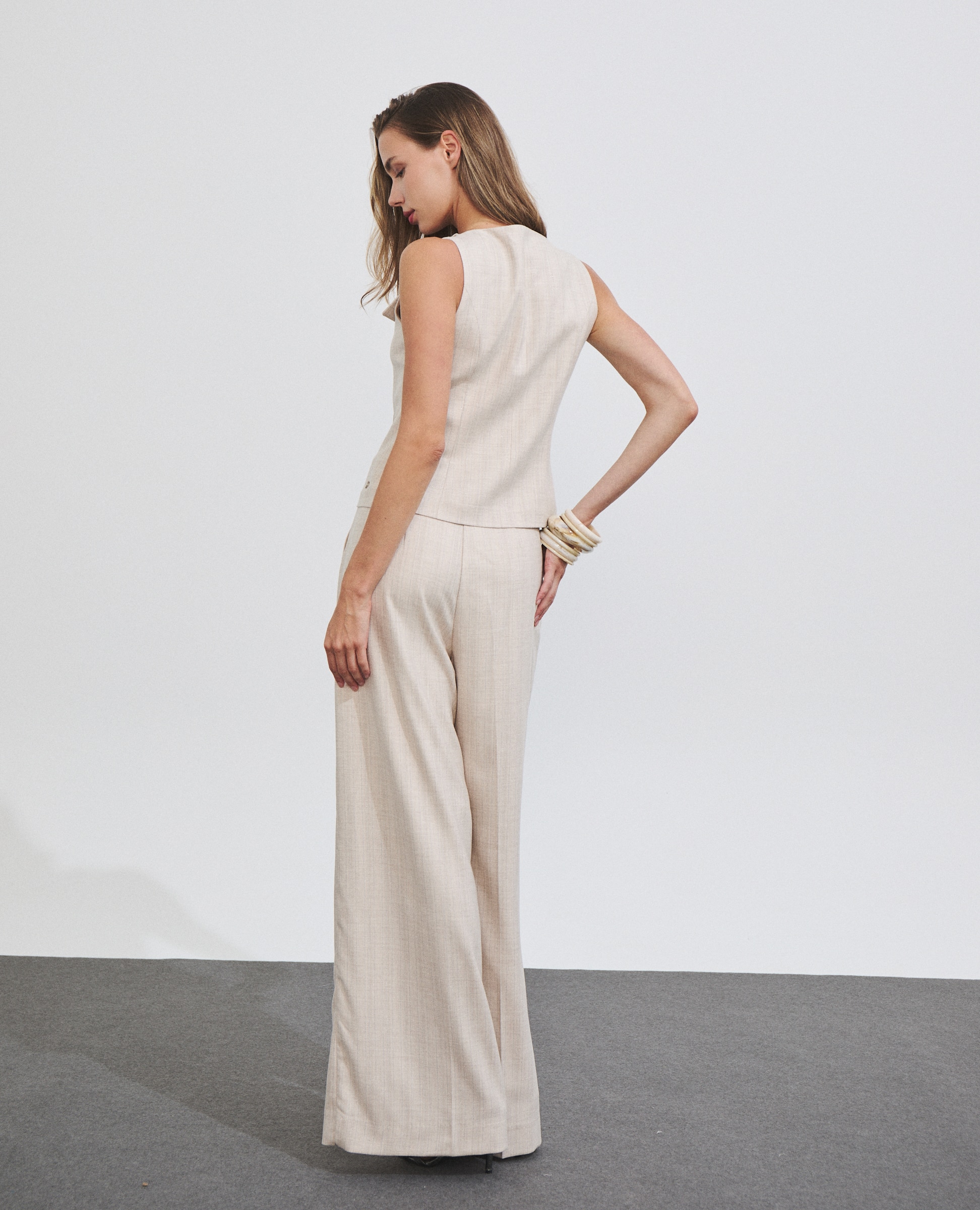 Top de mujer con solapas - Hannibal Laguna Collection - Crudo Crudo-4