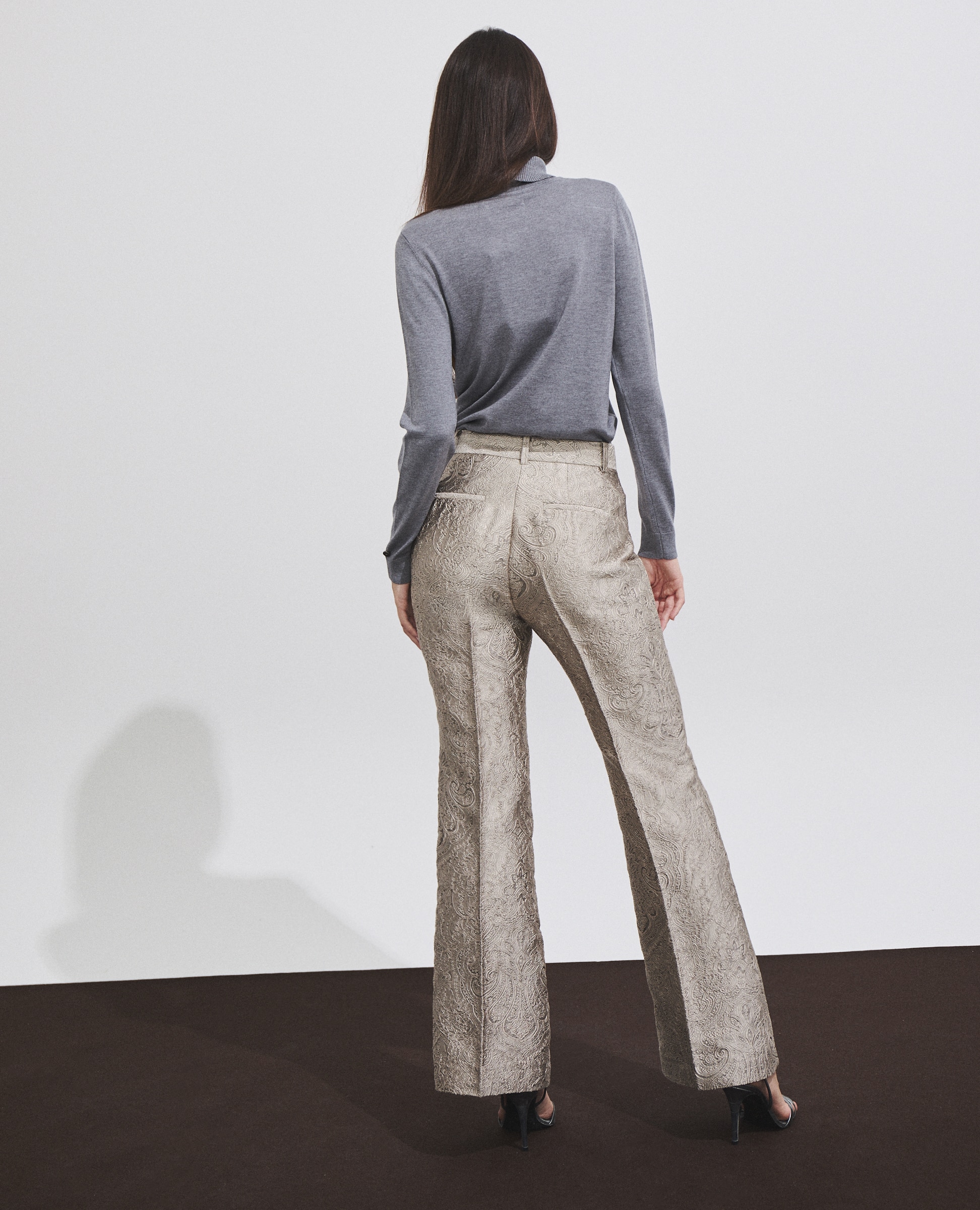 Imagen 3 de Pantalón de mujer con tejido jacquard - Hannibal Laguna Collection - Gris Gris