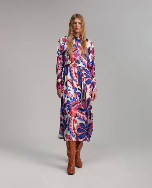 Imagen 0 de Vestido camisero con estampado paisley