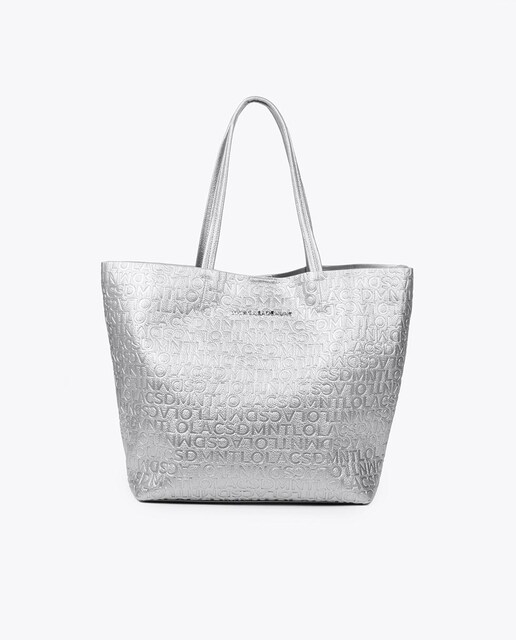Imagen 0 de Bolso de hombro de mujer tipo shopper con monograma