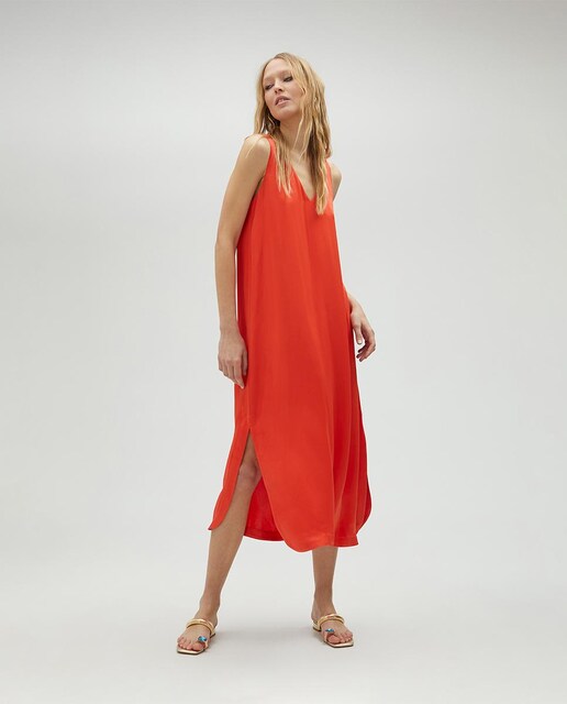 Imagen 0 de Vestido midi de tirantes