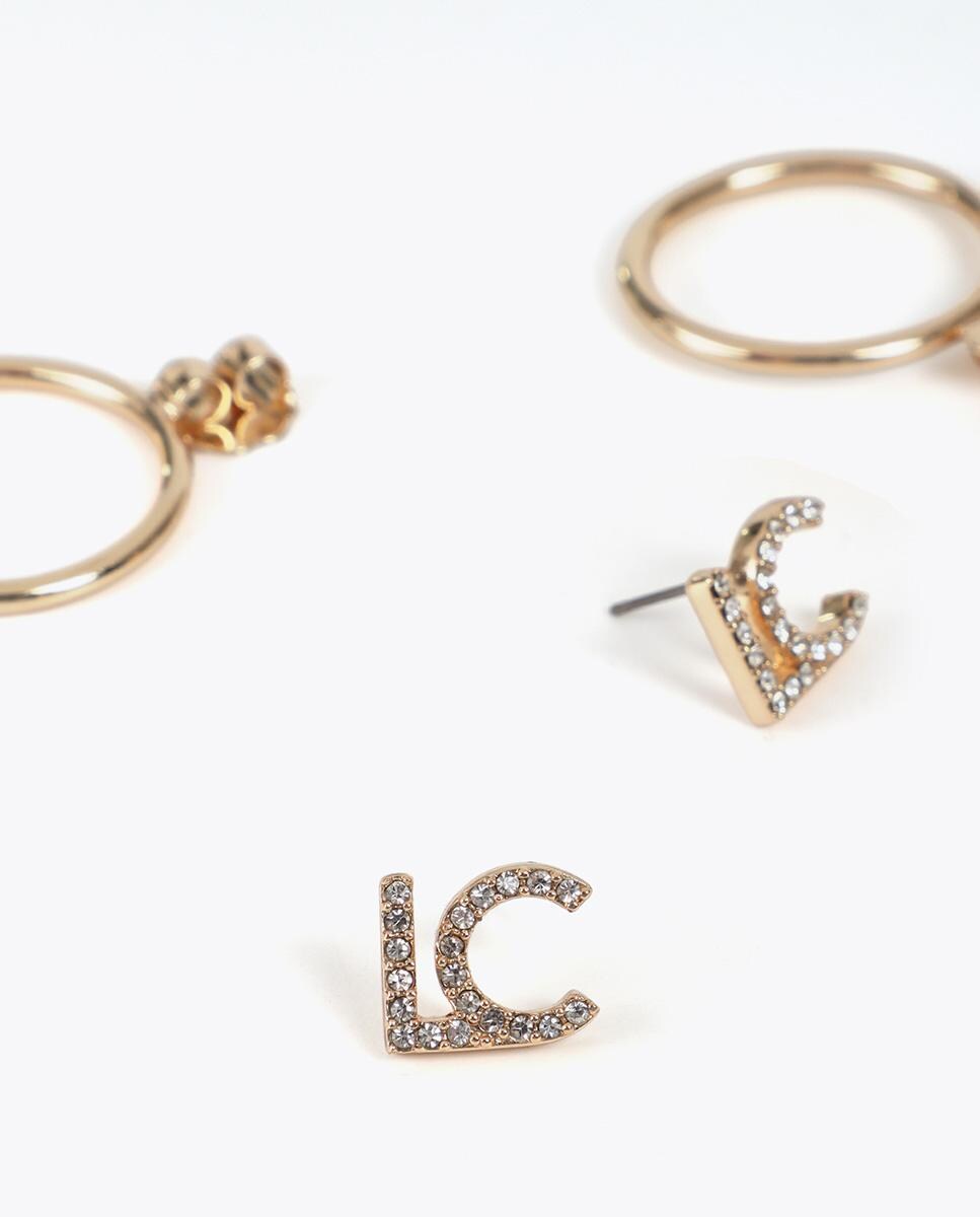 Pendientes  LC joya de aro frontal Blanco-5