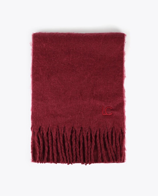 Imagen 0 de Bufanda de mujer lisa con flecos gruesos