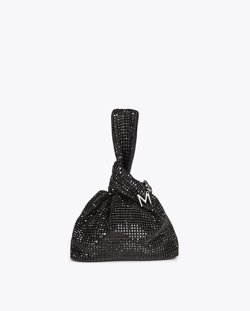 Bolso pequeño de mujer de malla strass