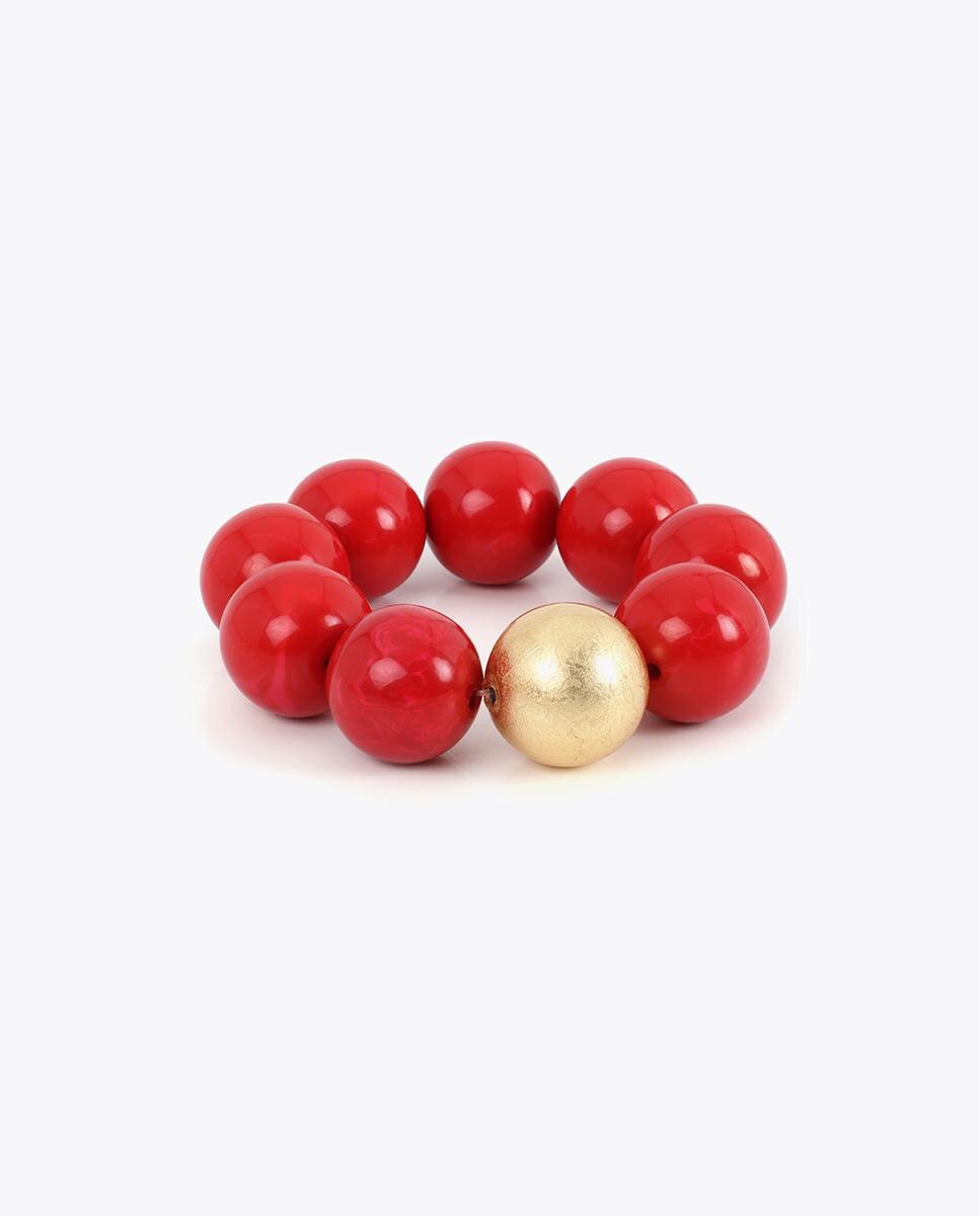 Pulsera de cadena maxi - Lola Casademunt - Rojo Rojo-2