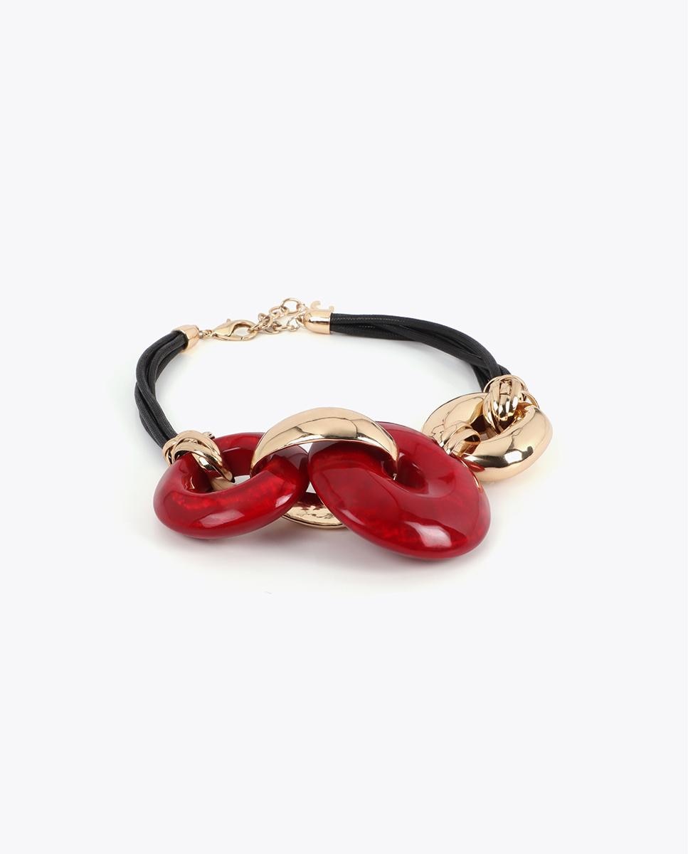 Collar corto con discos acrílicos - Lola Casademunt - Rojo Rojo-2