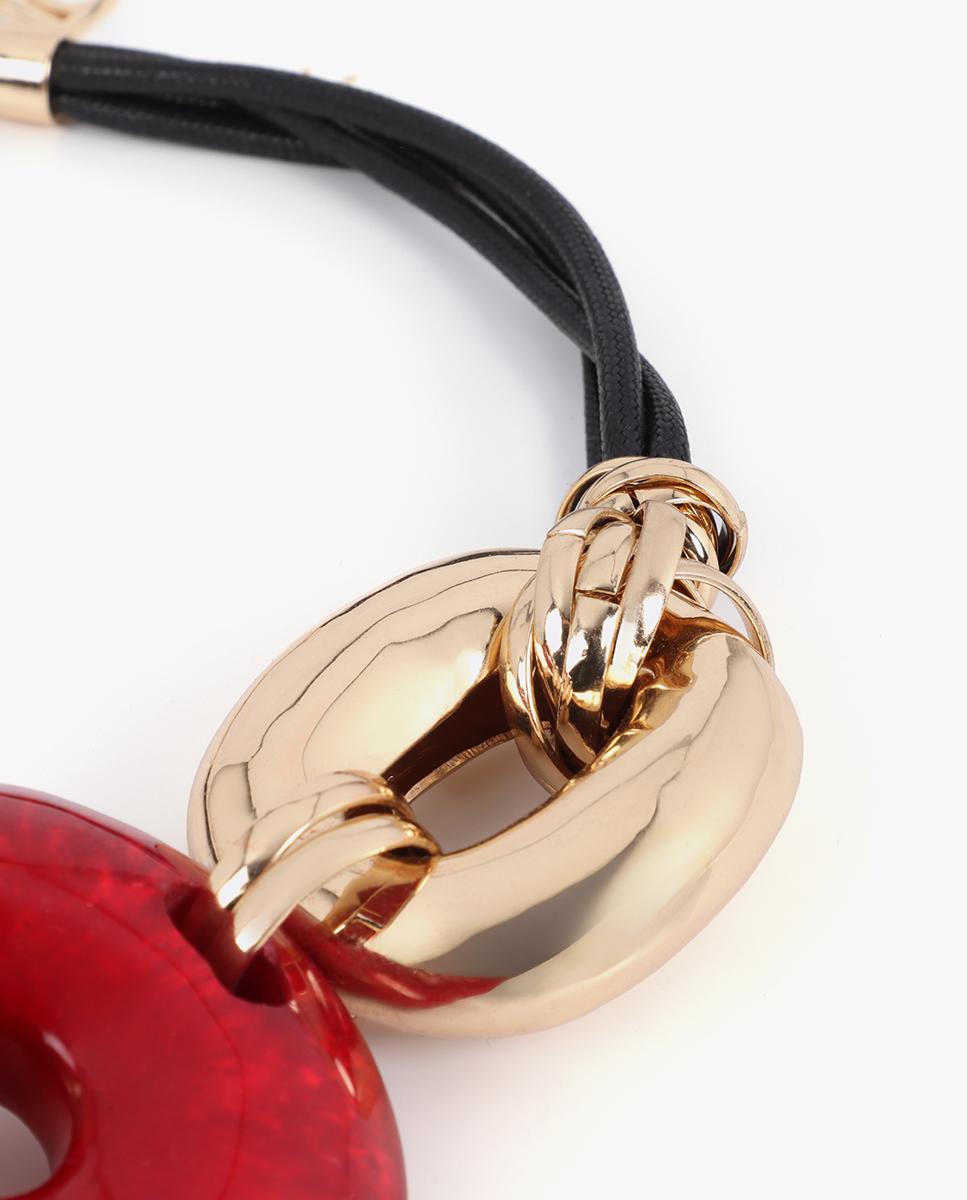 Collar corto con discos acrílicos - Lola Casademunt - Rojo Rojo-3