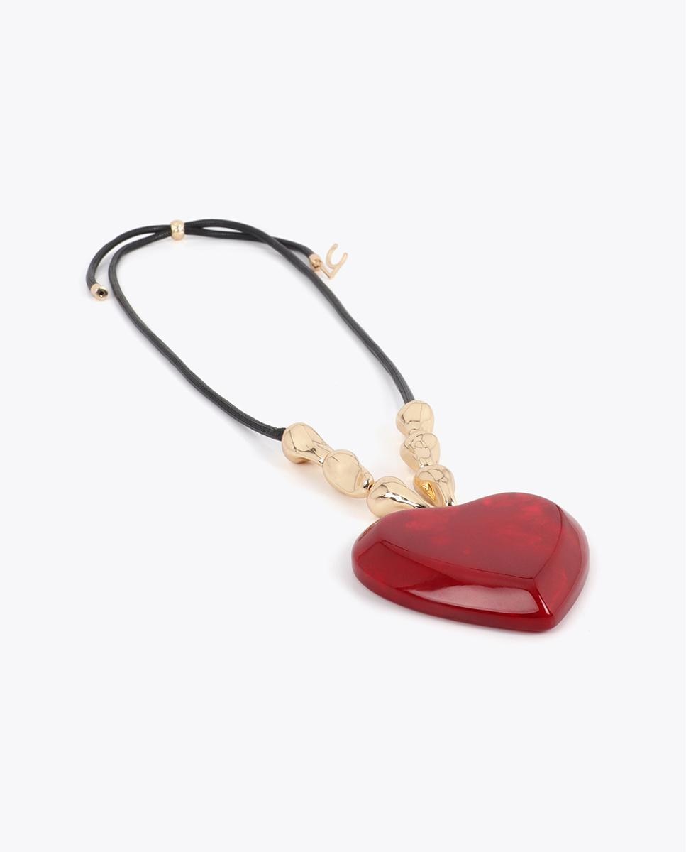 Cadena con colgante de corazón - Lola Casademunt - Rojo Rojo-2