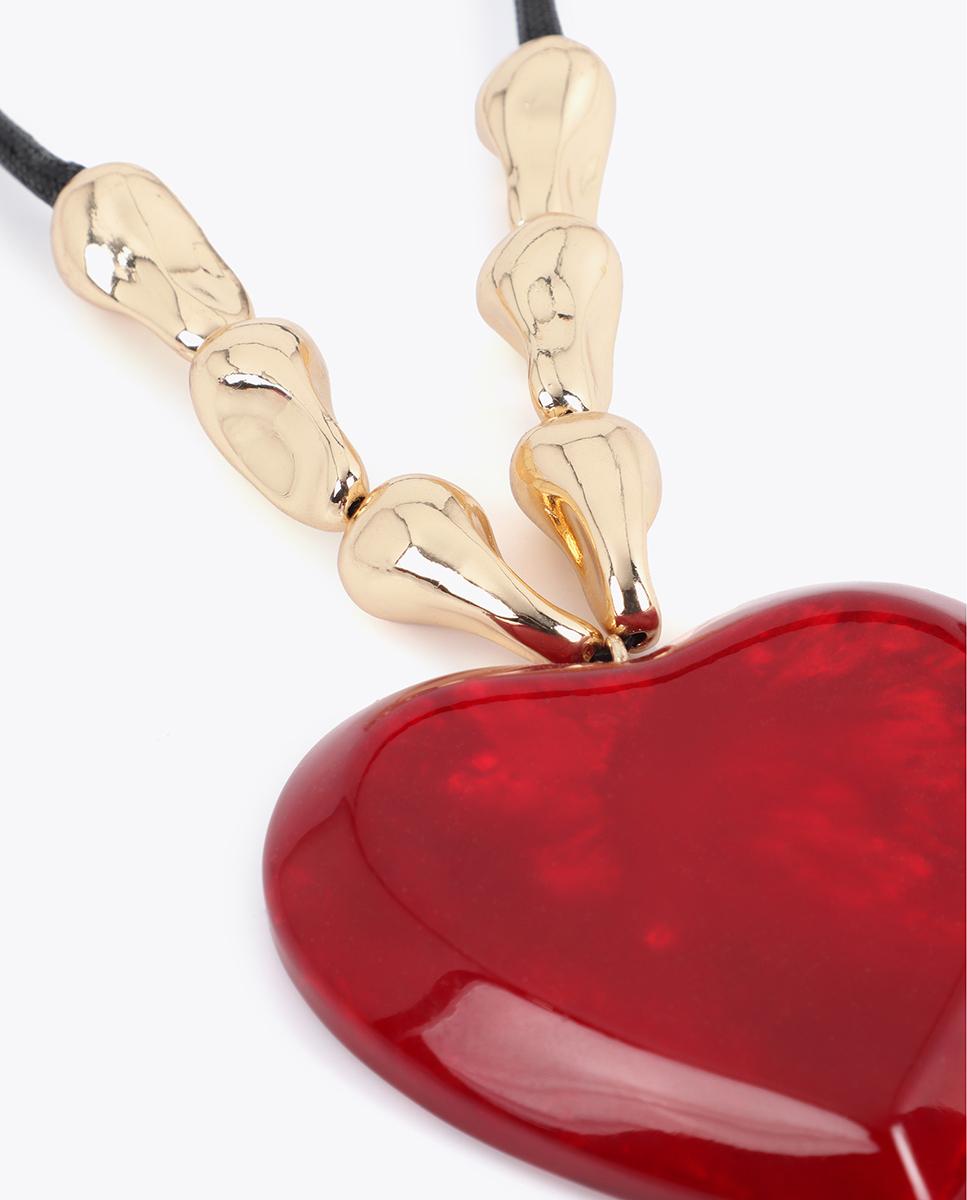 Cadena con colgante de corazón - Lola Casademunt - Rojo Rojo-3