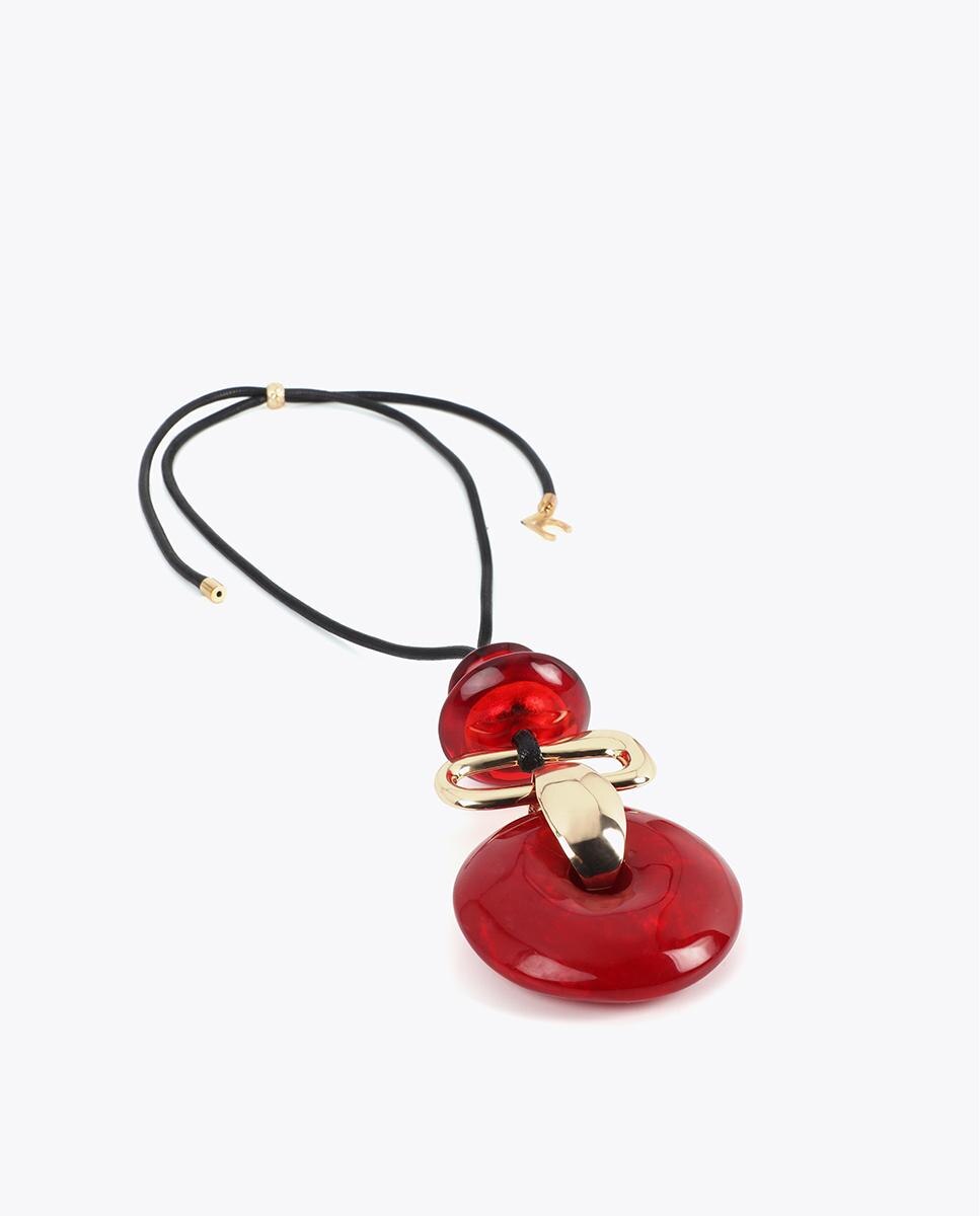 Cadena con colgante largo pendant acrílicos - Lola Casademunt - Rojo Rojo-2
