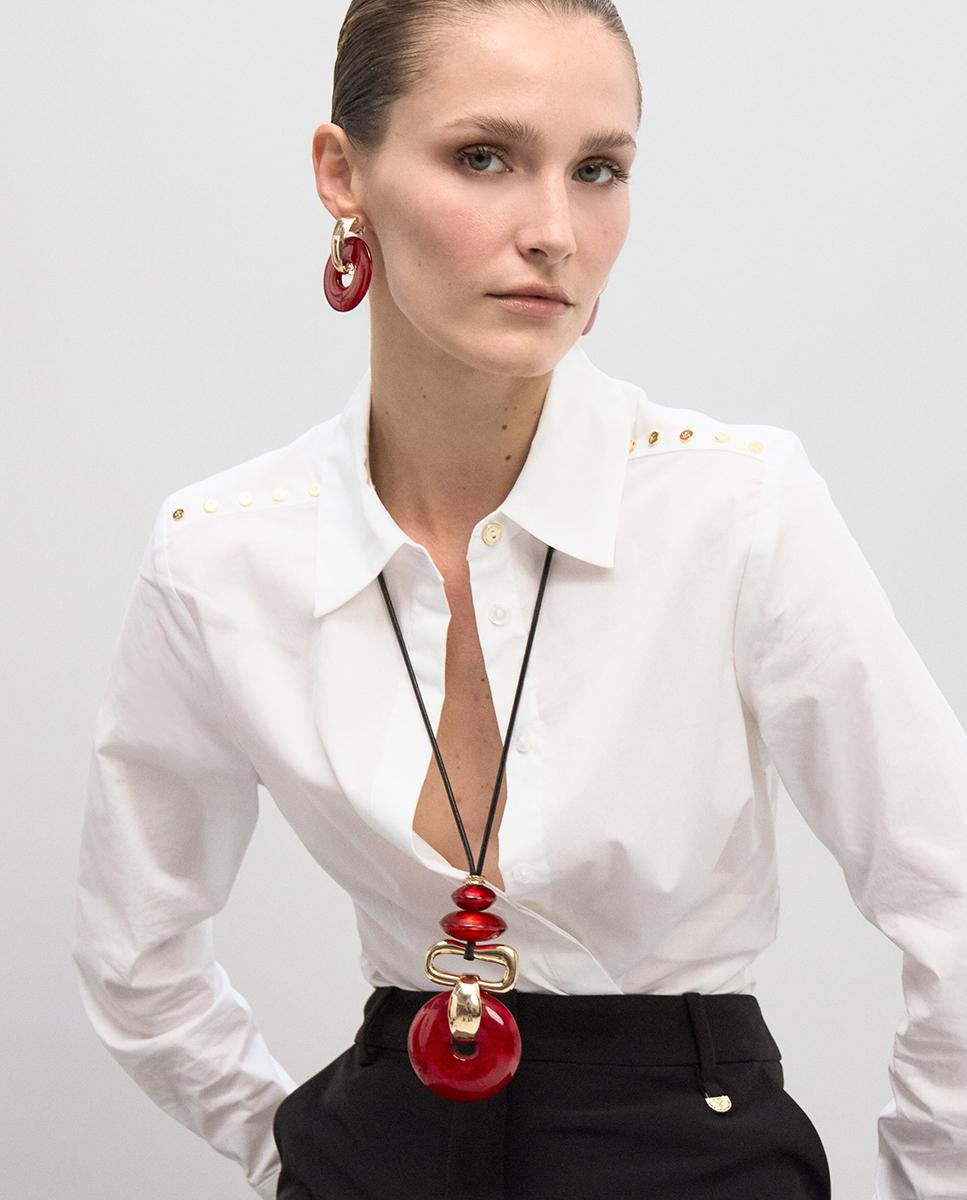 Cadena con colgante largo pendant acrílicos - Lola Casademunt - Rojo Rojo-4