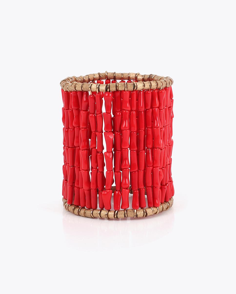 Imagen 0 de Pulsera con charms corales Rojo