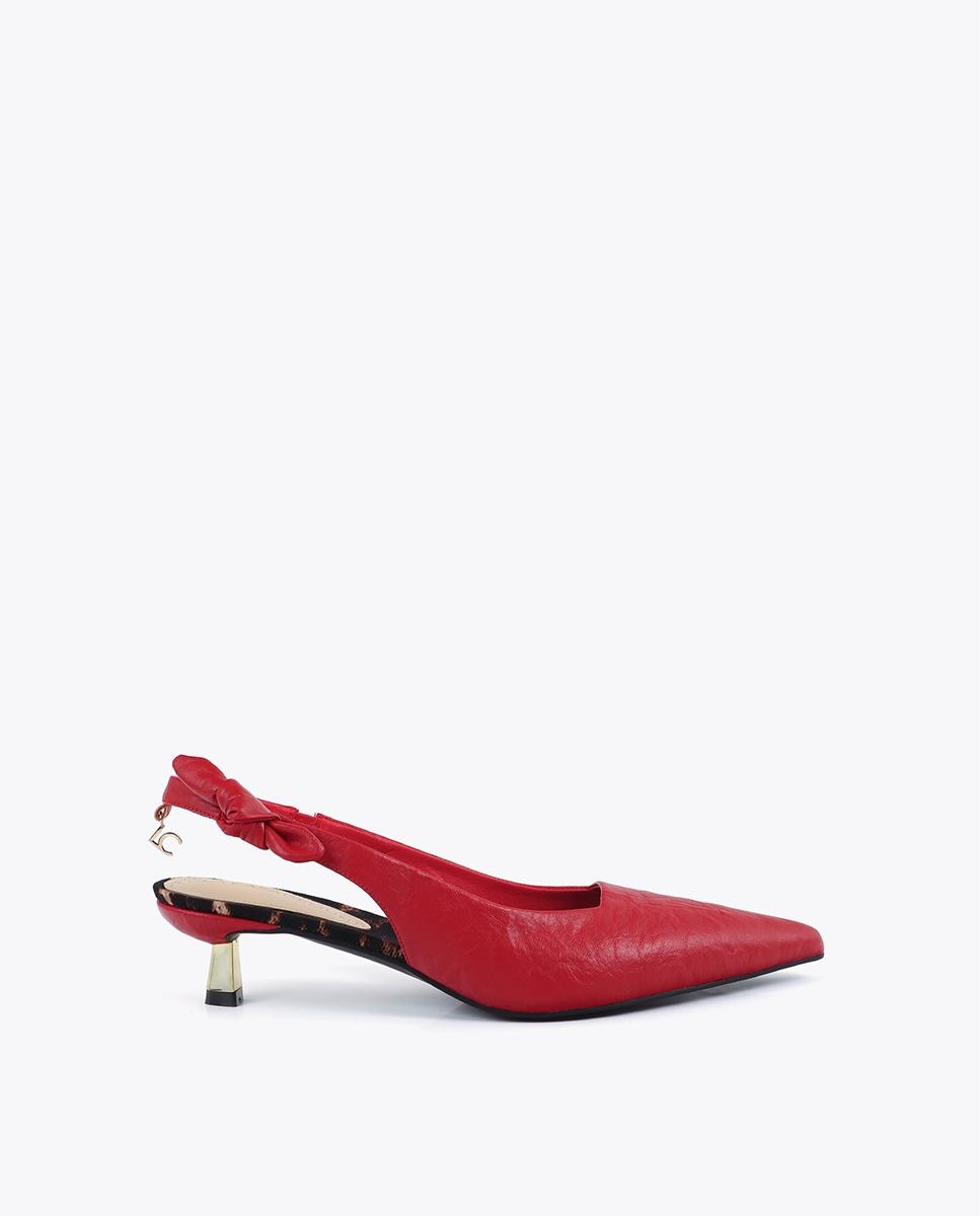 Lola Casademunt - Zapatos de salón de mujer destalonados con detalle de lazo.