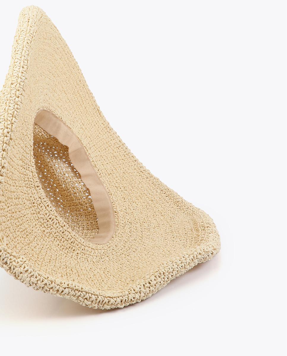 Sombrero de mujer efecto rafia de ala ancha - Lola Casademunt - Canela Canela-2