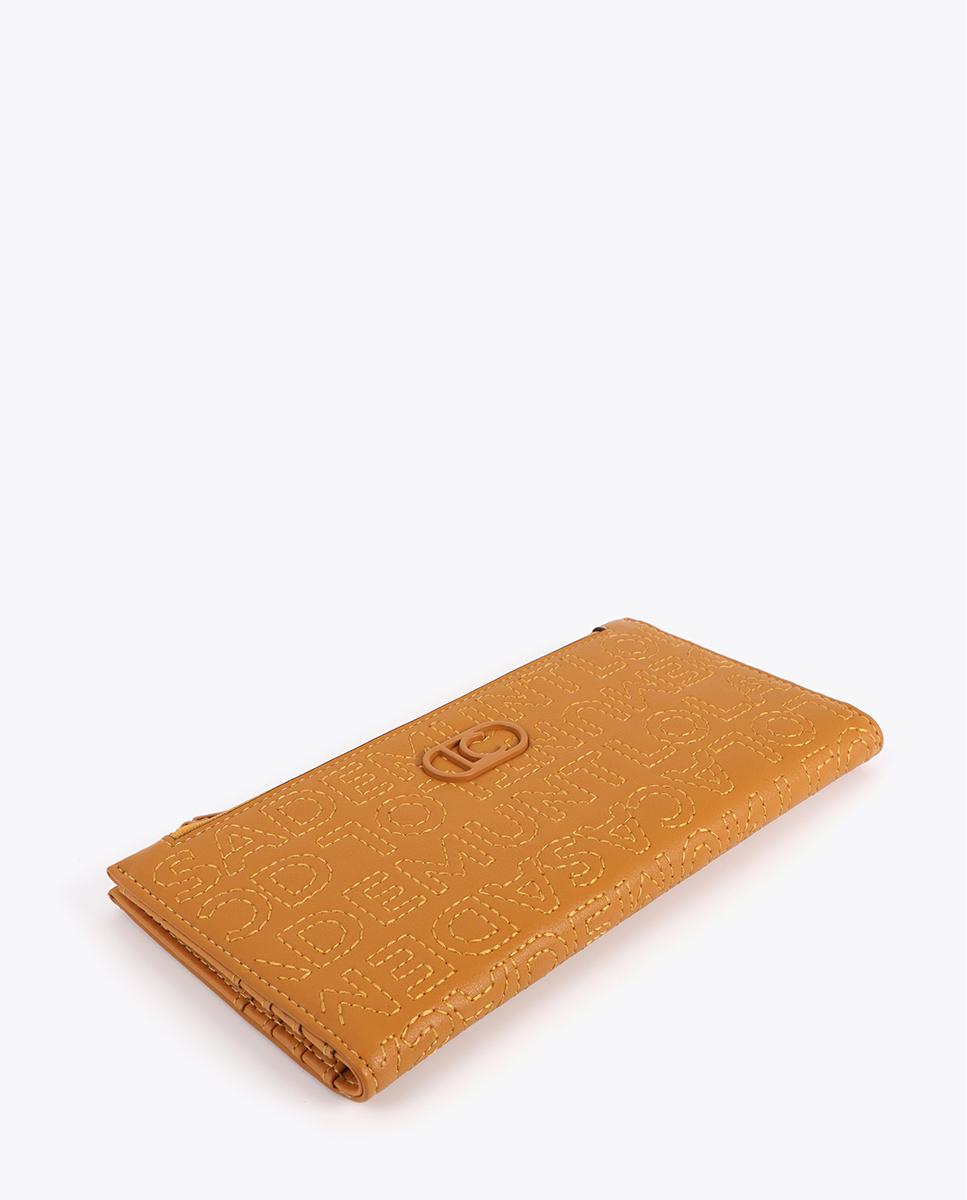Cartera pespuntes logo - Lola Casademunt - Mostaza Mostaza-3