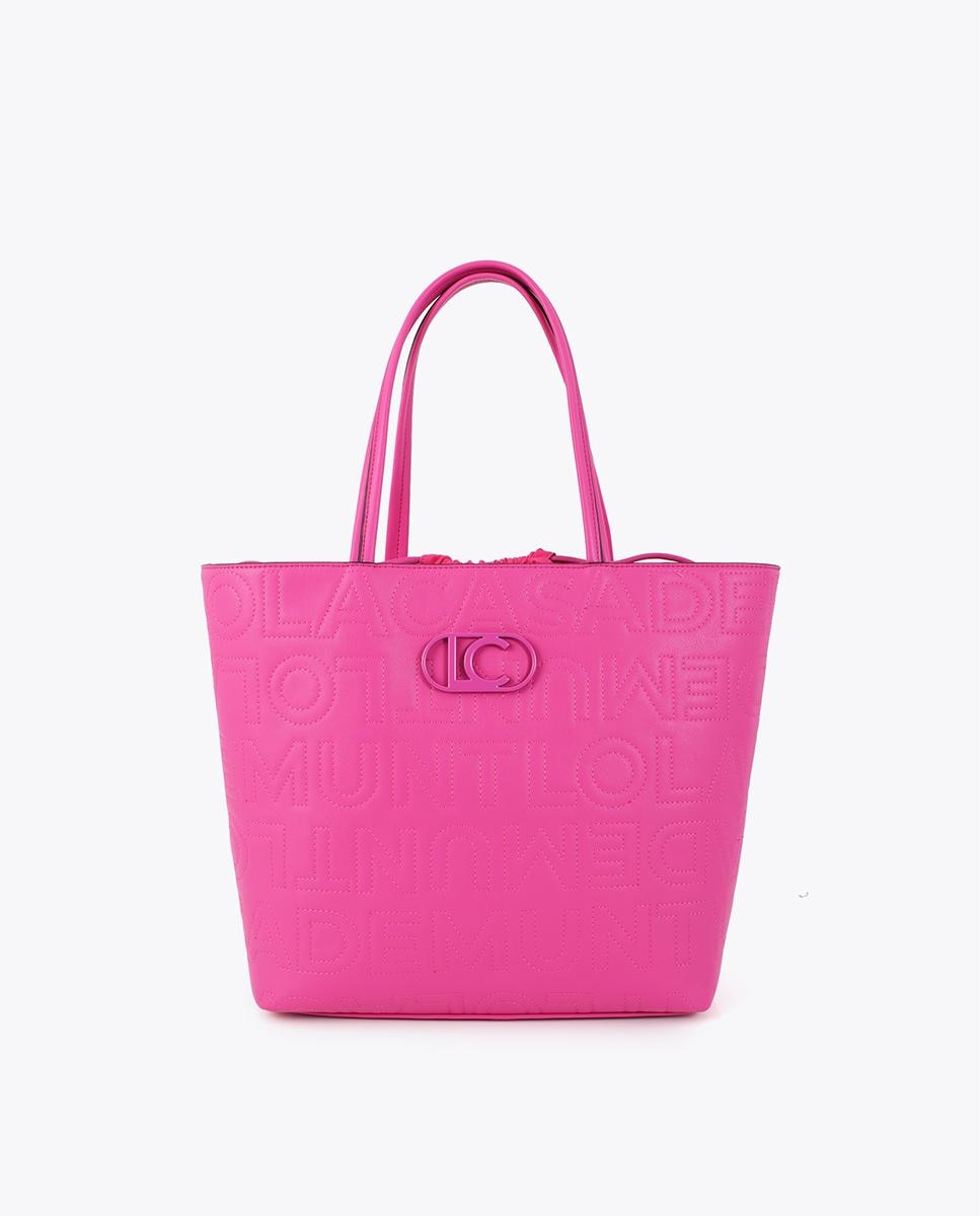 Shopper desestructurado pespuntes monograma - Lola Casademunt - Fucsia Fucsia-1