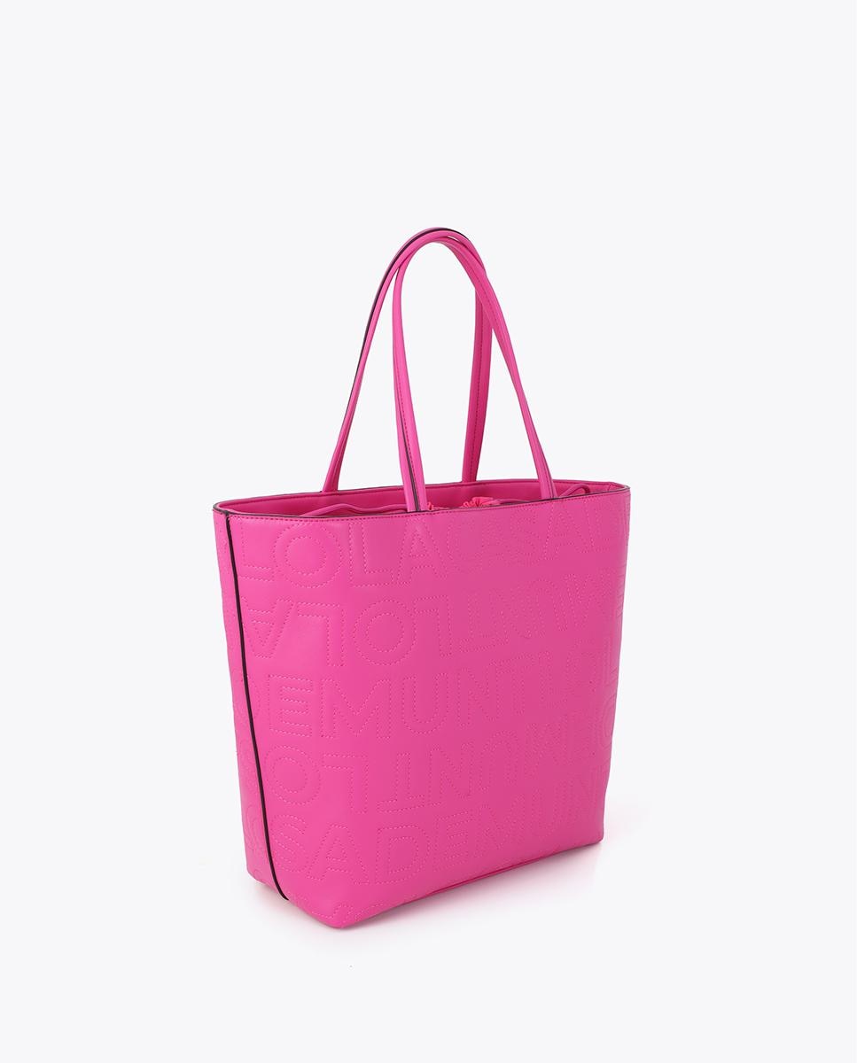 Shopper desestructurado pespuntes monograma - Lola Casademunt - Fucsia Fucsia-5