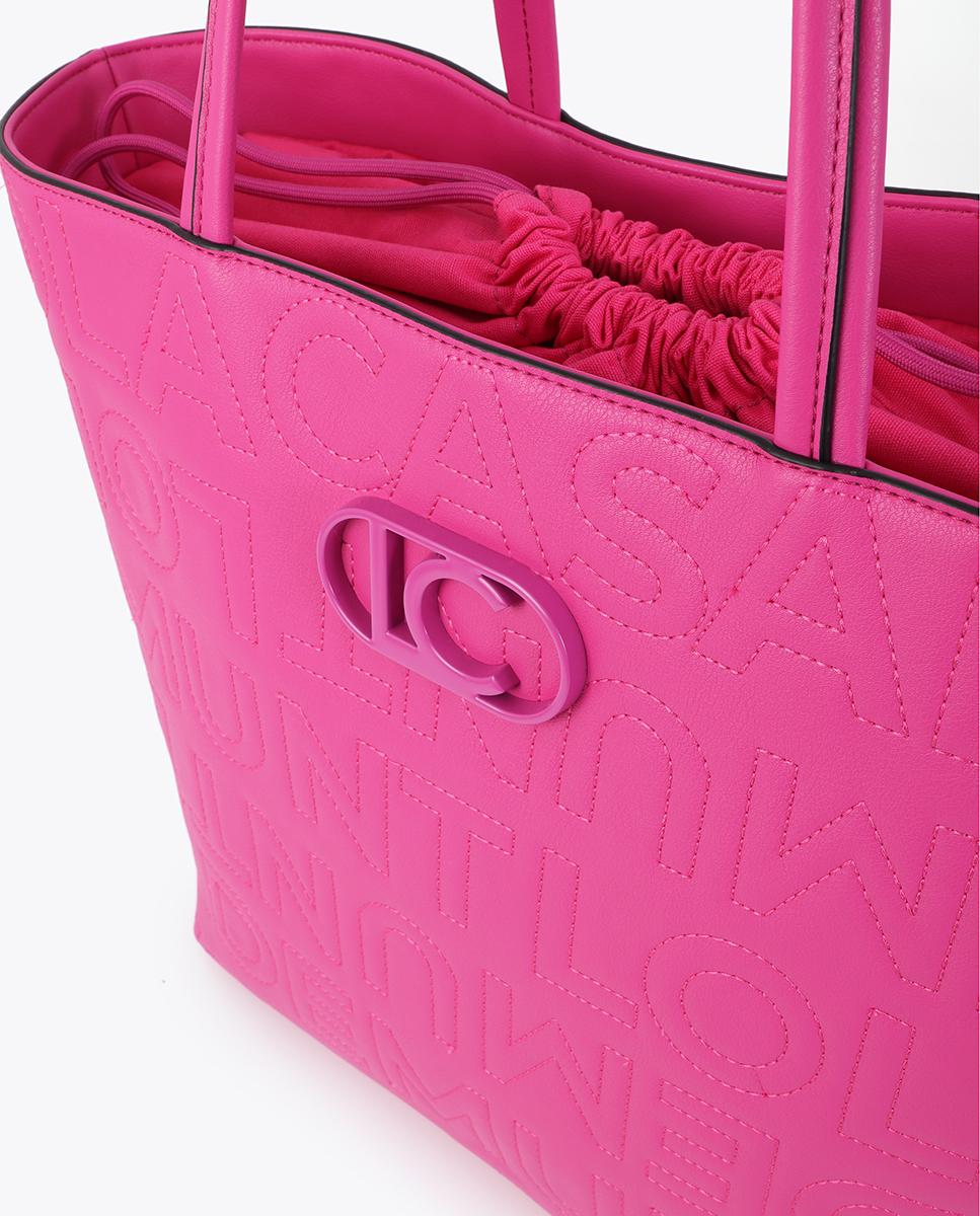 Shopper desestructurado pespuntes monograma - Lola Casademunt - Fucsia Fucsia-6