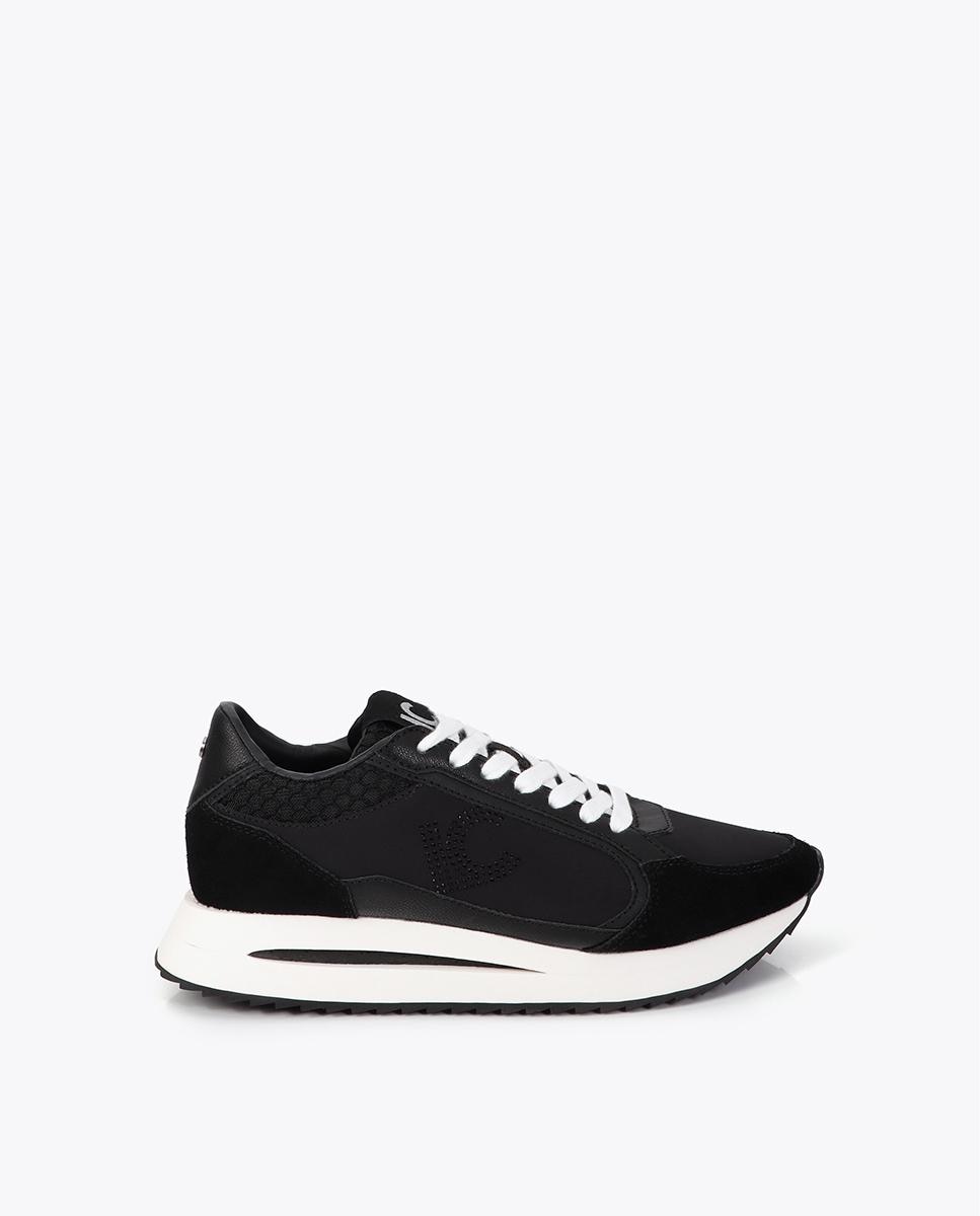 Zapatillas plataforma de mujer combinada con cierre de cordones - Lola Casademunt - Negro Negro-1
