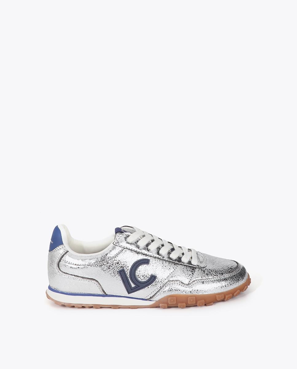 Lola Casademunt - Zapatillas deportivas de mujer metalizadas con cordones.