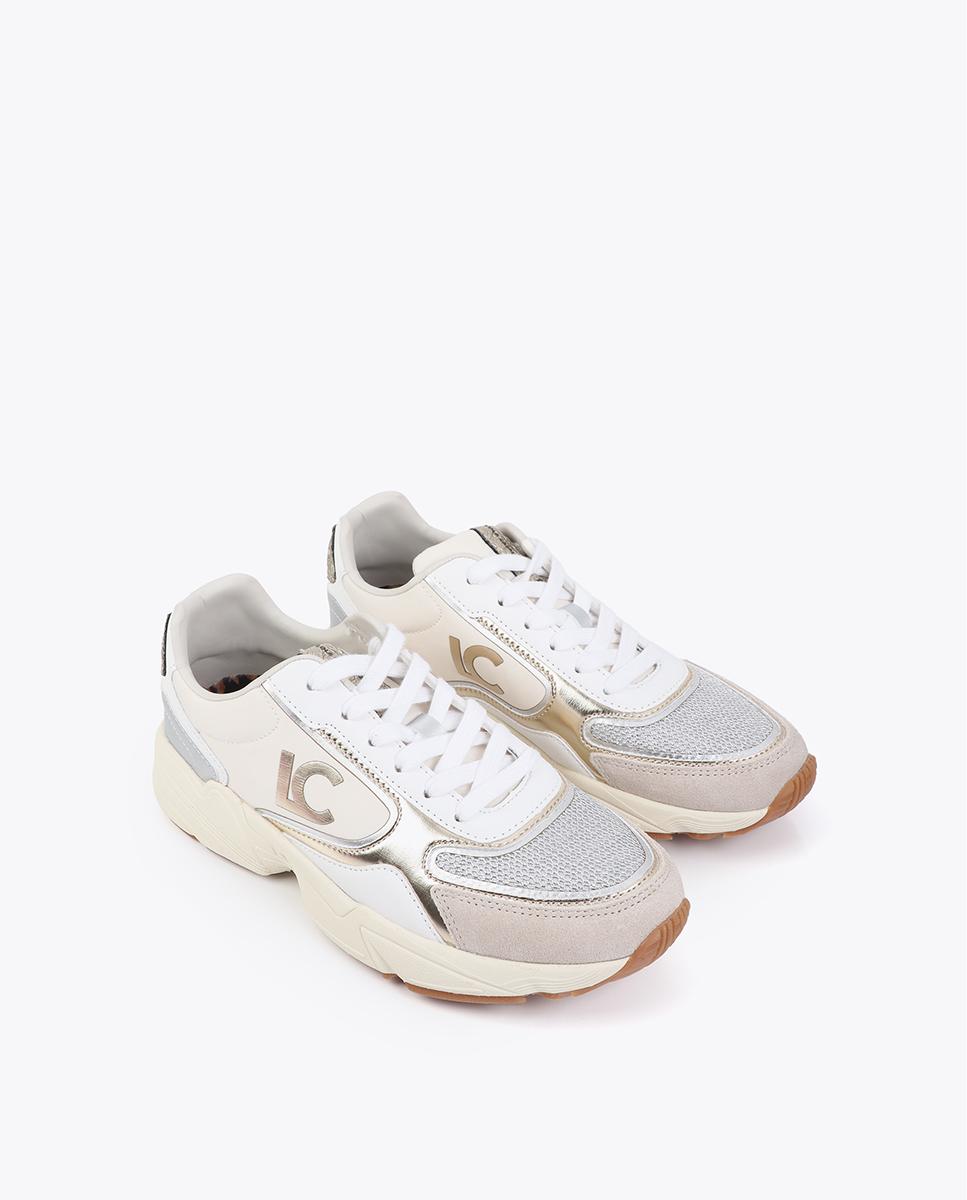 Zapatillas deportivas combinada con suela tipo running - Lola Casademunt - Crudo Crudo-3