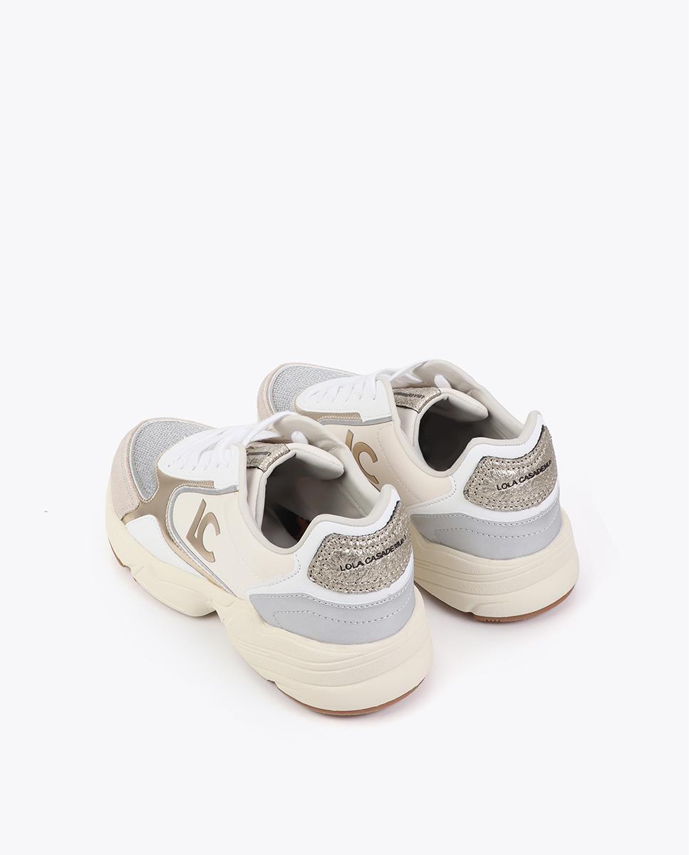 Zapatillas deportivas combinada con suela tipo running - Lola Casademunt - Crudo Crudo-2