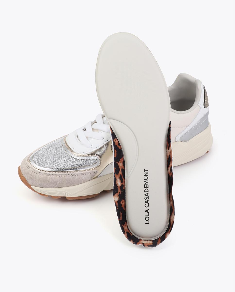 Zapatillas deportivas combinada con suela tipo running - Lola Casademunt - Crudo Crudo-5